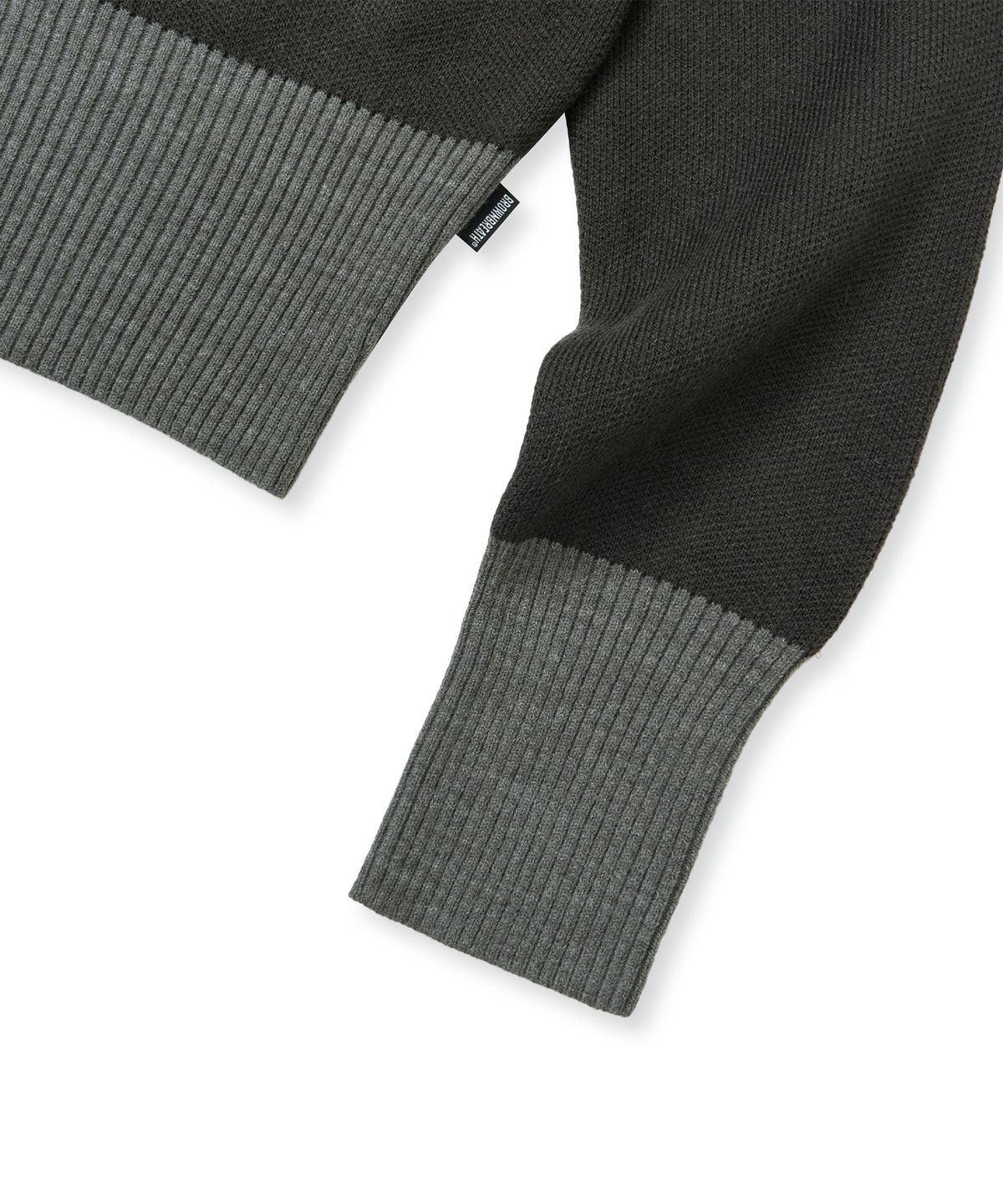 브라운브레스(BROWNBREATH) W BB SLIM FIT KNIT HOODIE - CHARCOAL