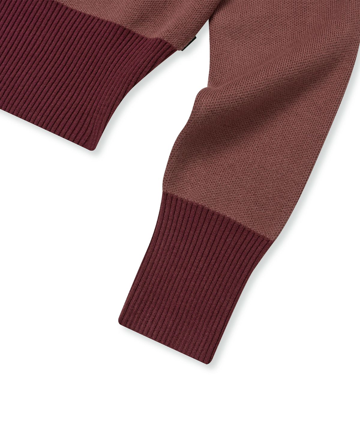브라운브레스(BROWNBREATH) W BB SLIM FIT KNIT HOODIE - BURGUNDY