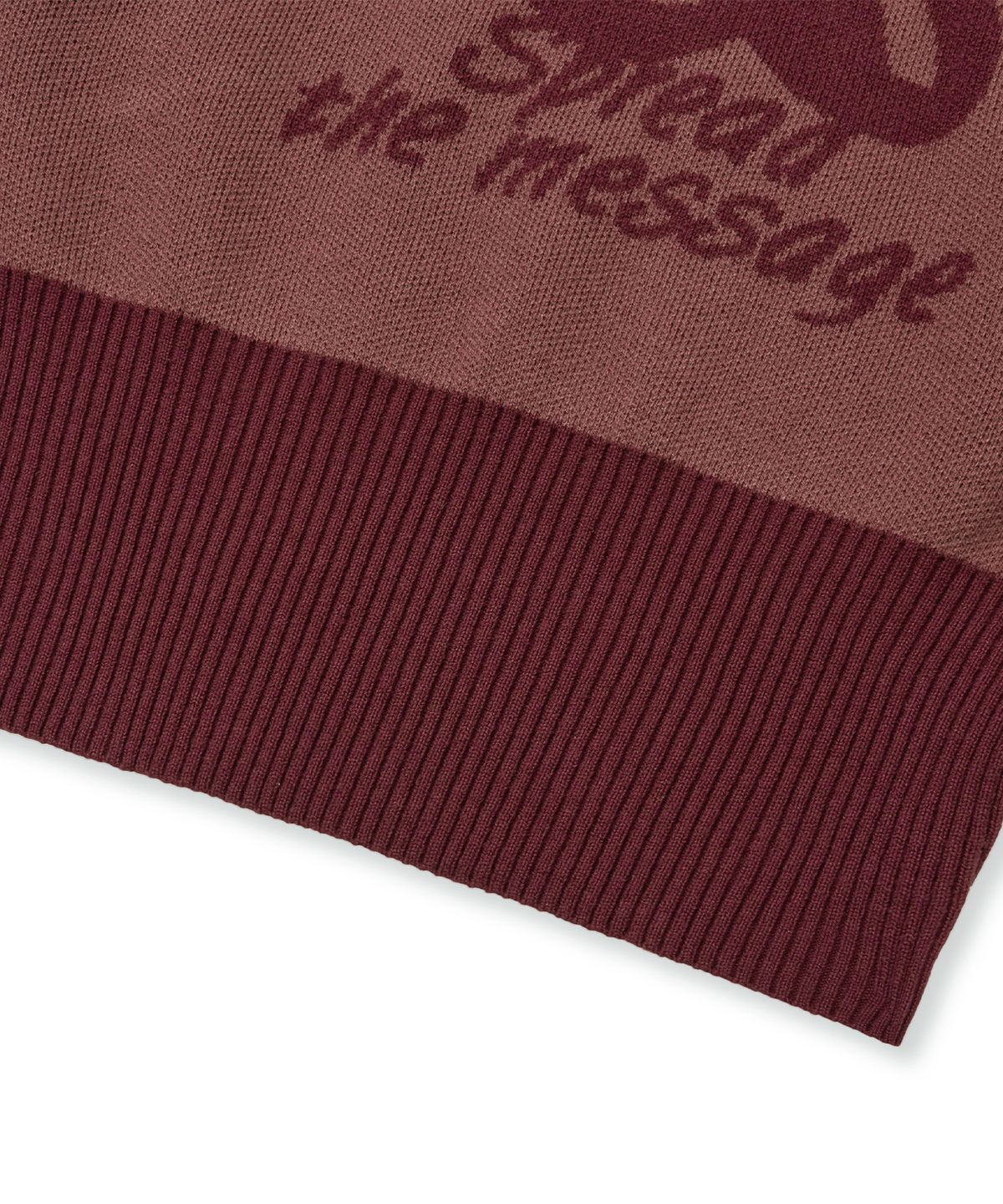 브라운브레스(BROWNBREATH) W BB SLIM FIT KNIT HOODIE - BURGUNDY