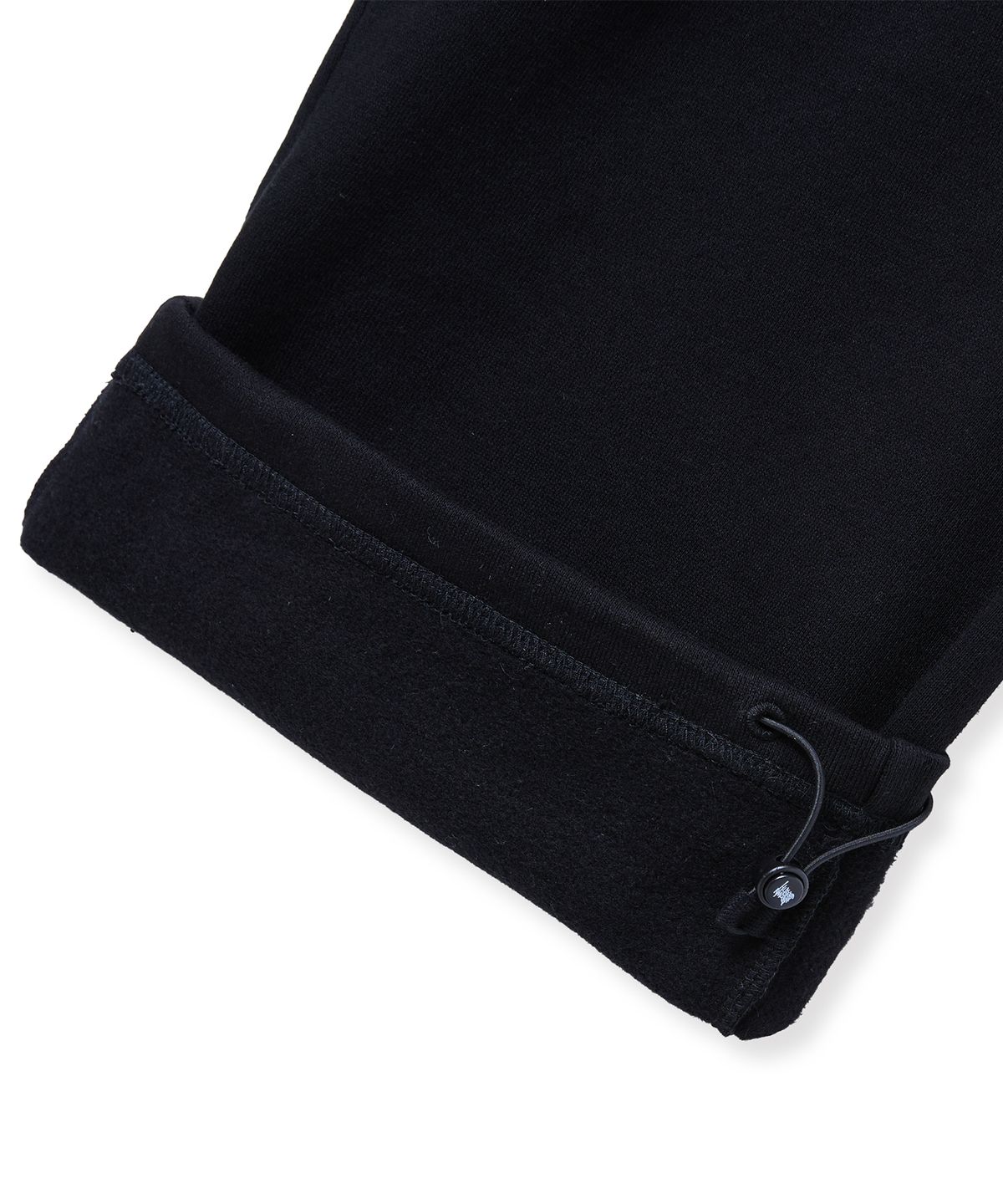 브라운브레스(BROWNBREATH) TAG WIDE SWEAT PANTS - BLACK