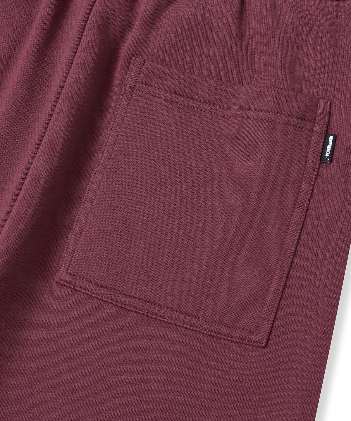 브라운브레스(BROWNBREATH) TAG WIDE SWEAT PANTS - BURGUNDY