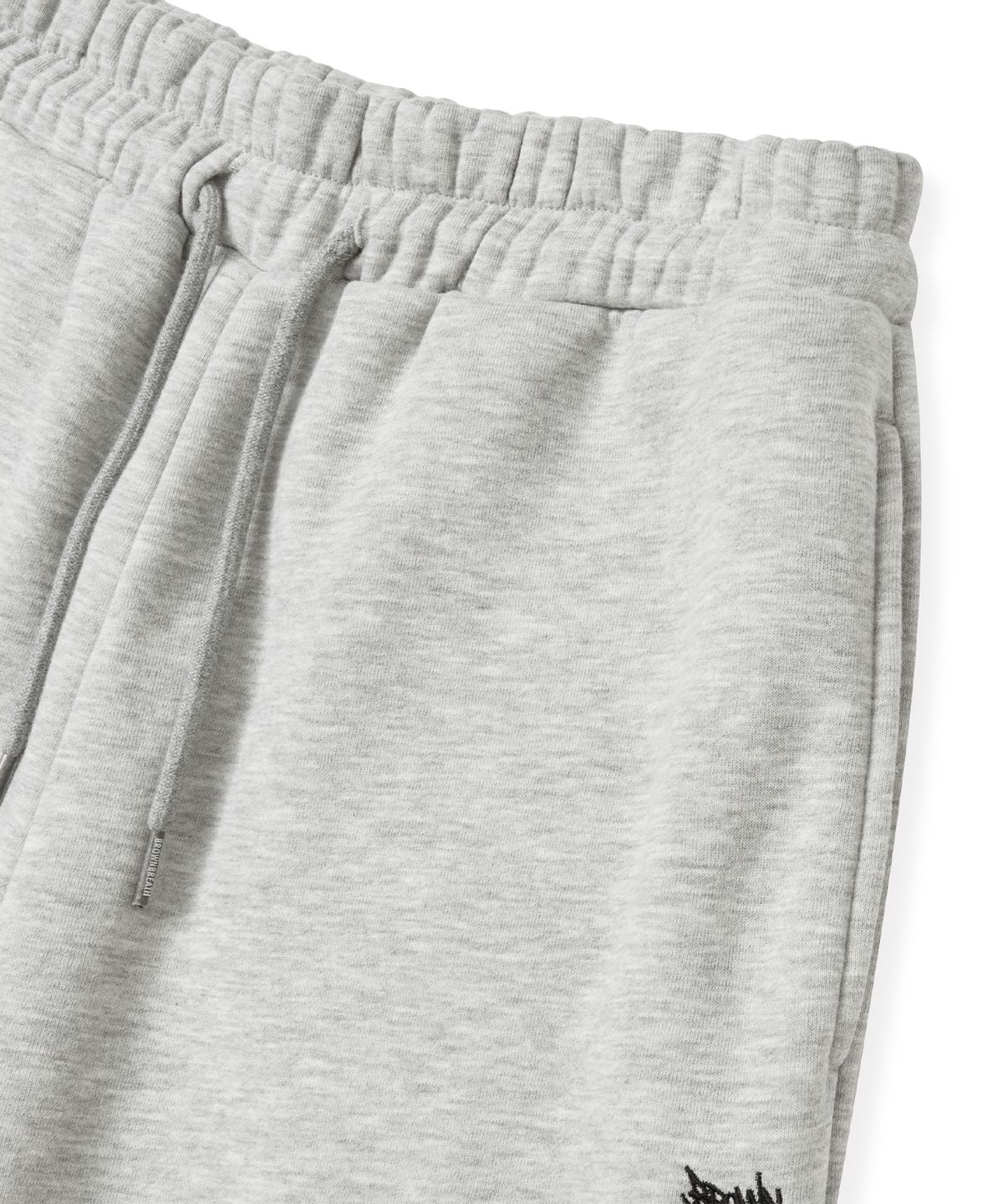 브라운브레스(BROWNBREATH) TAG WIDE SWEAT PANTS - MELANGE GREY