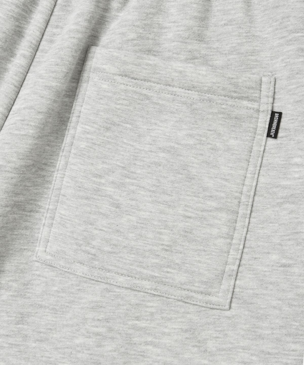 브라운브레스(BROWNBREATH) TAG WIDE SWEAT PANTS - MELANGE GREY