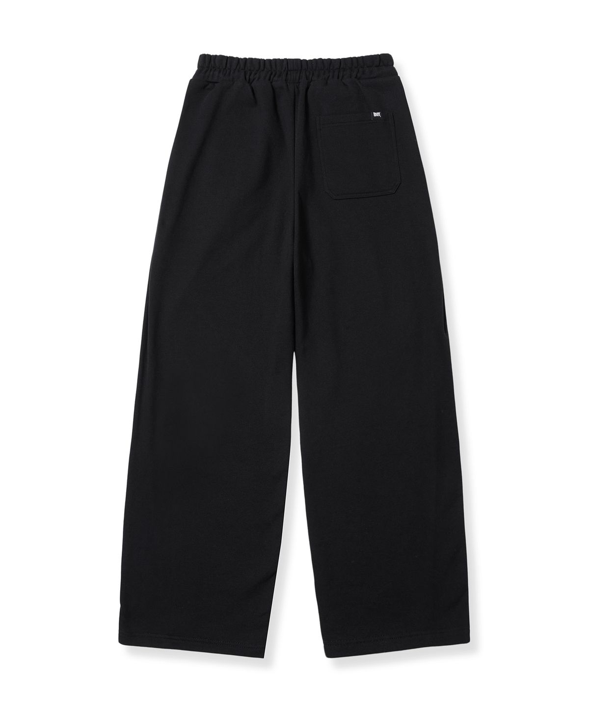 브라운브레스(BROWNBREATH) TAG TWO TUCK WIDE SWEAT PANTS - BLACK