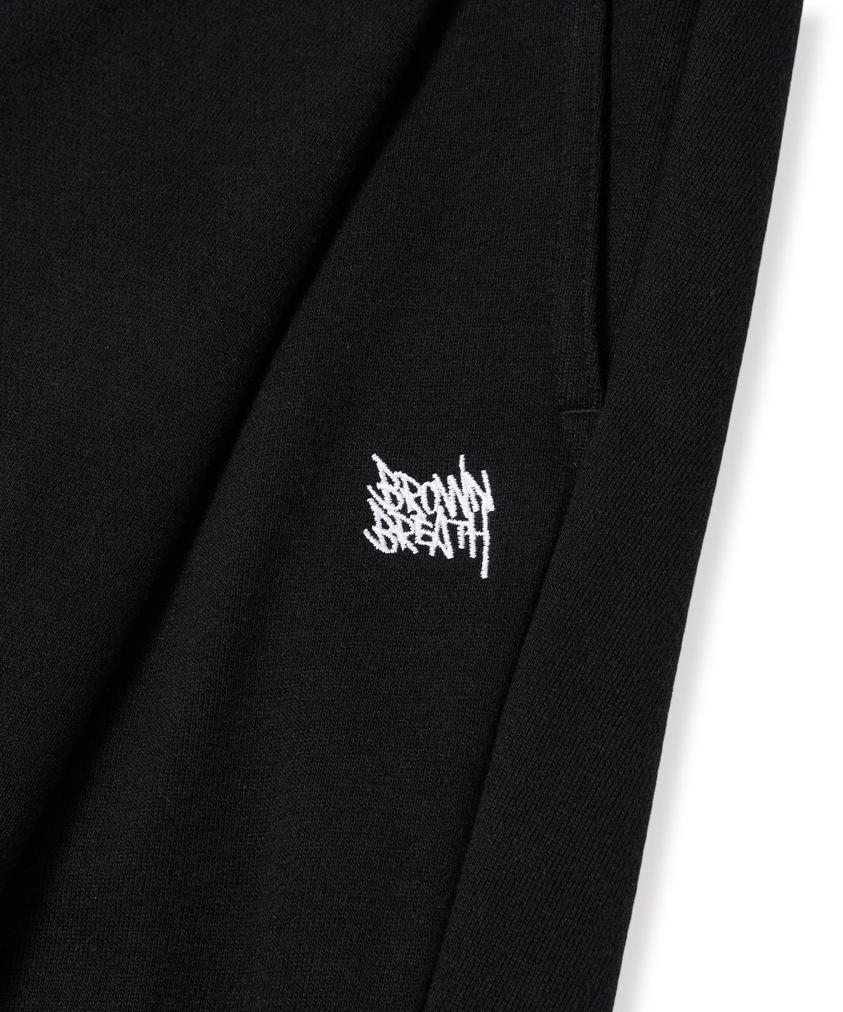 브라운브레스(BROWNBREATH) TAG TWO TUCK WIDE SWEAT PANTS - BLACK