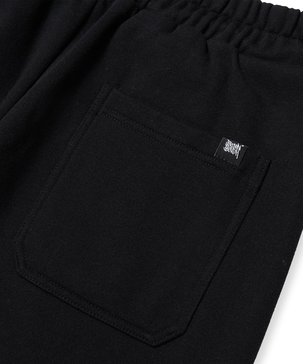 브라운브레스(BROWNBREATH) TAG TWO TUCK WIDE SWEAT PANTS - BLACK