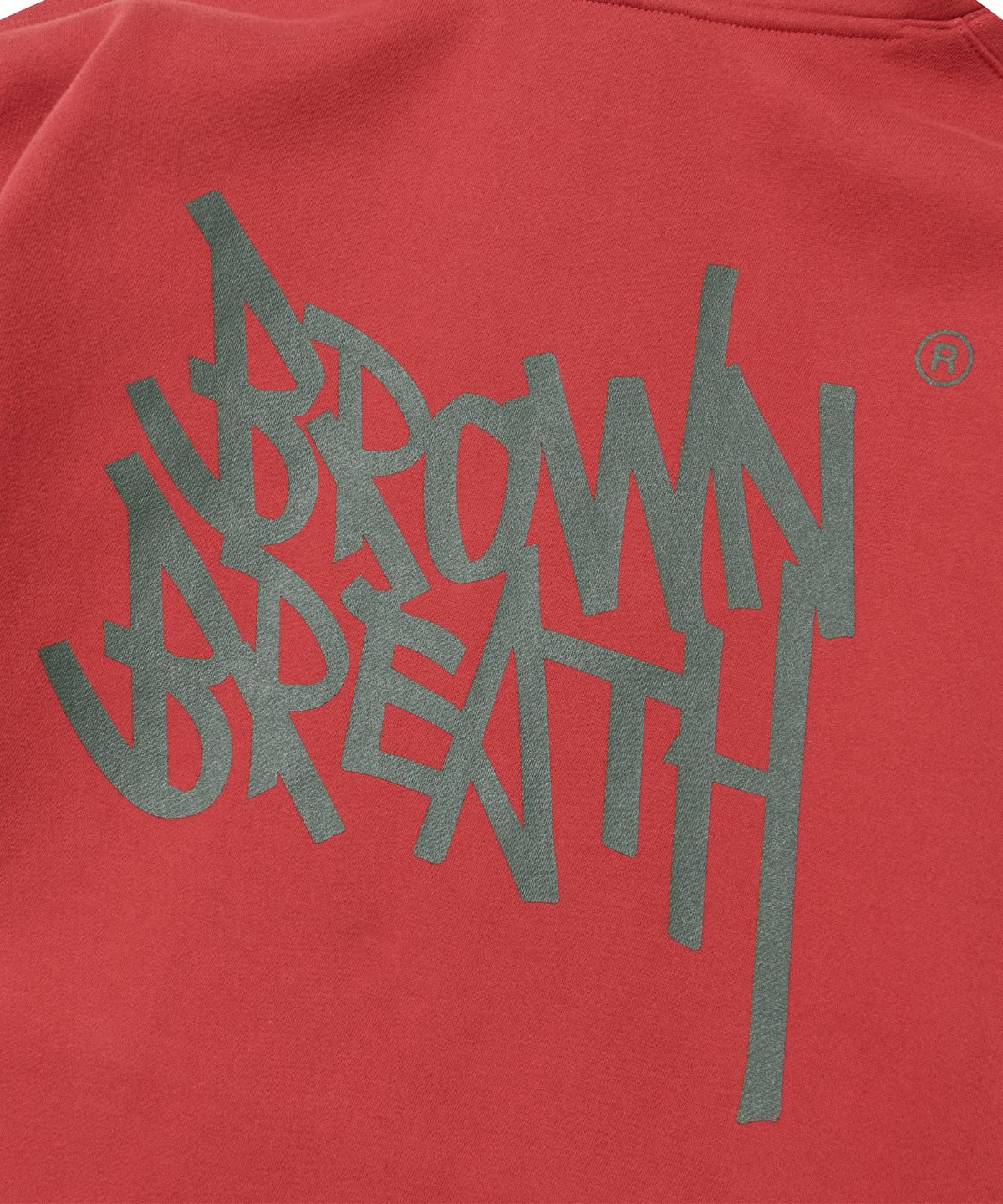 브라운브레스(BROWNBREATH) TAG HOODIE - RED