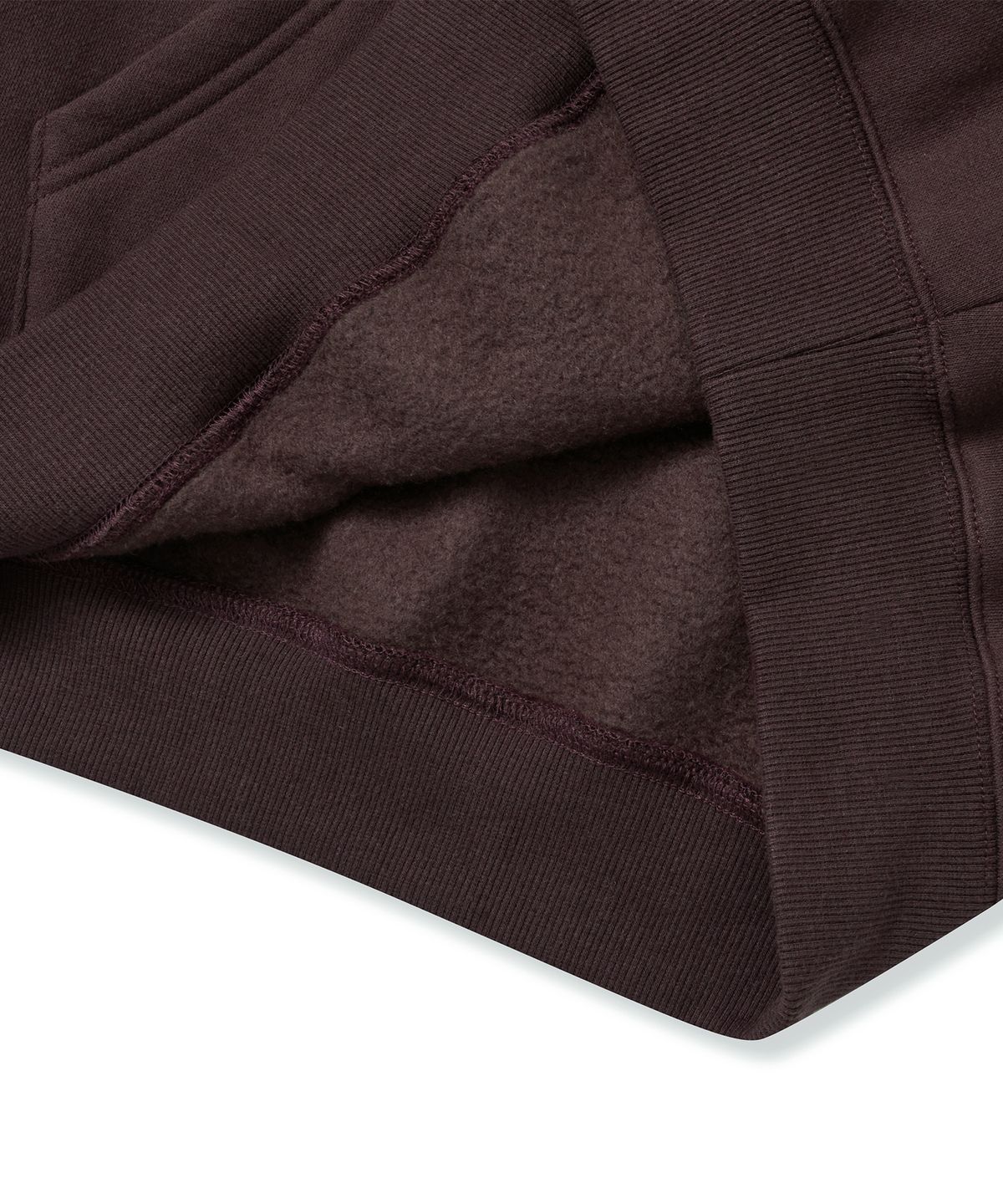 브라운브레스(BROWNBREATH) TAG HOODIE - DARK BROWN