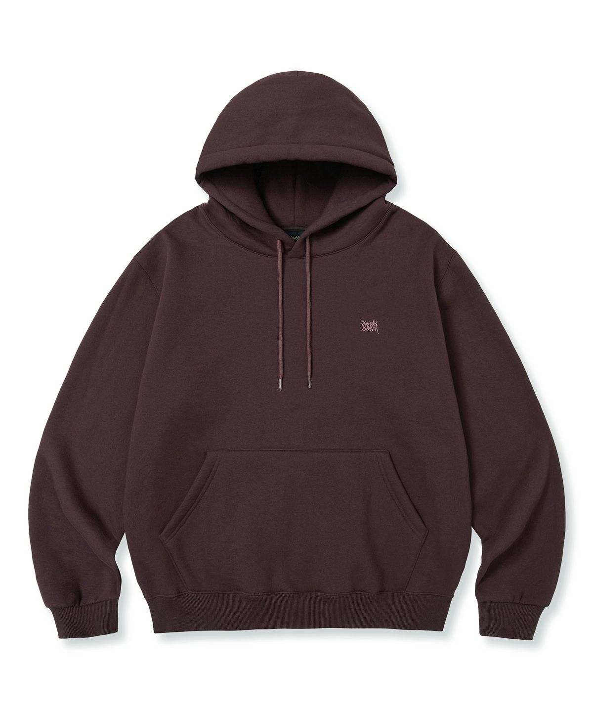 브라운브레스(BROWNBREATH) TAG HOODIE - DARK BROWN