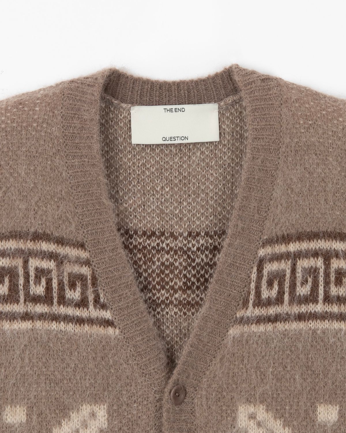 디앤드퀘스천(THEENDQUESTION) Mohair jacquard vest / BROWN
