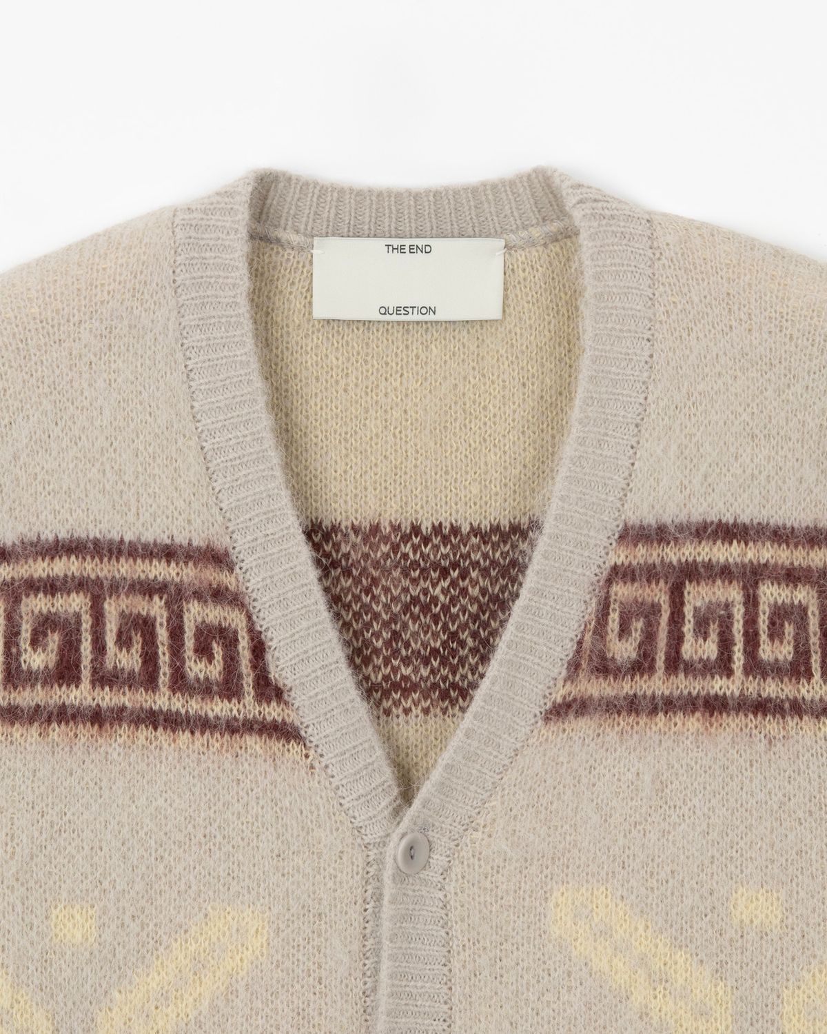 디앤드퀘스천(THEENDQUESTION) Mohair jacquard vest / BEIGE