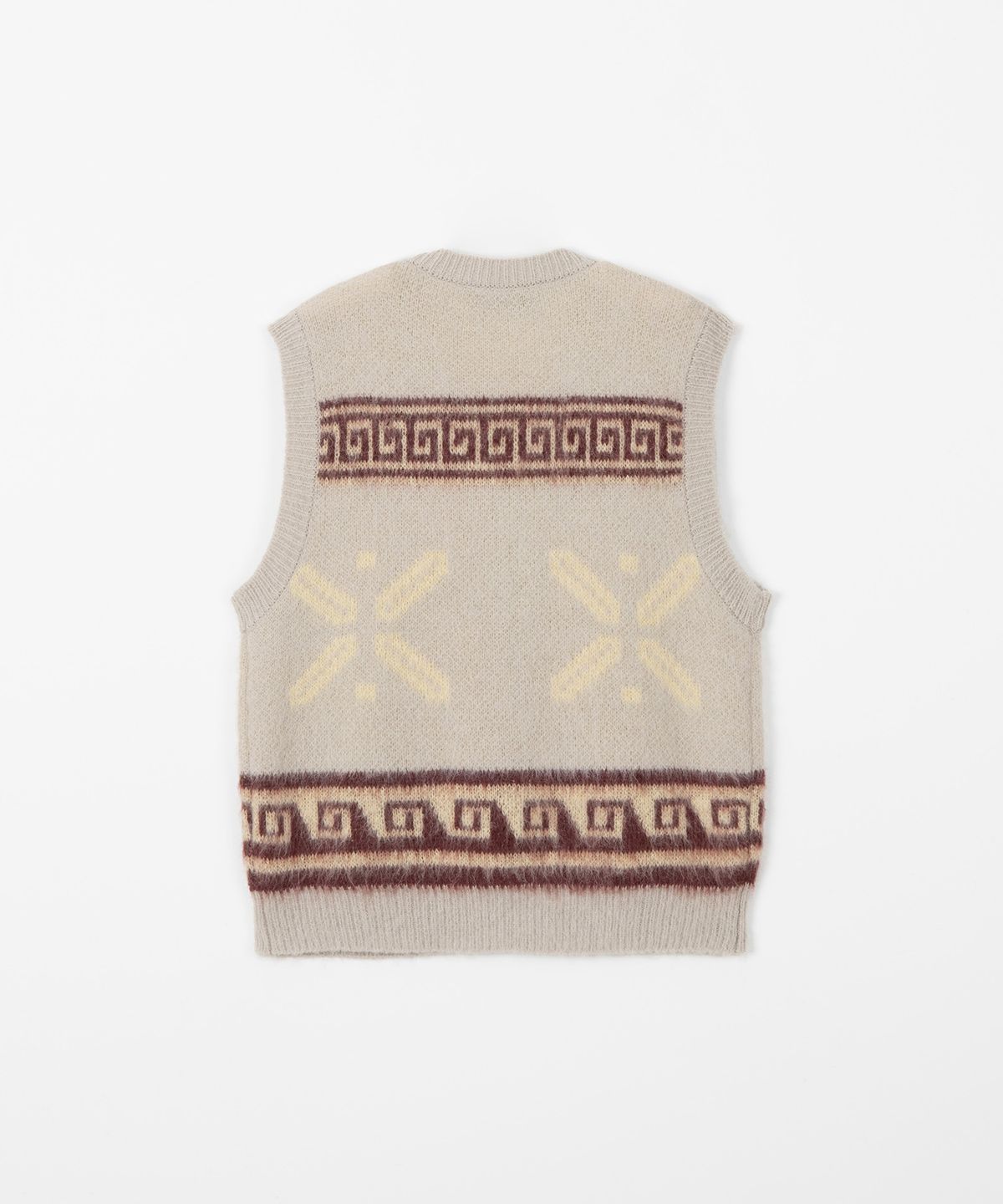 디앤드퀘스천(THEENDQUESTION) Mohair jacquard vest / BEIGE
