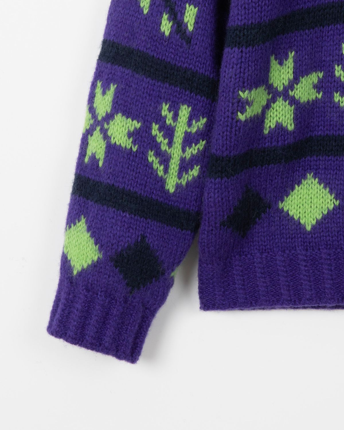 디앤드퀘스천(THEENDQUESTION) Snow jacquard knit top / PURPLE