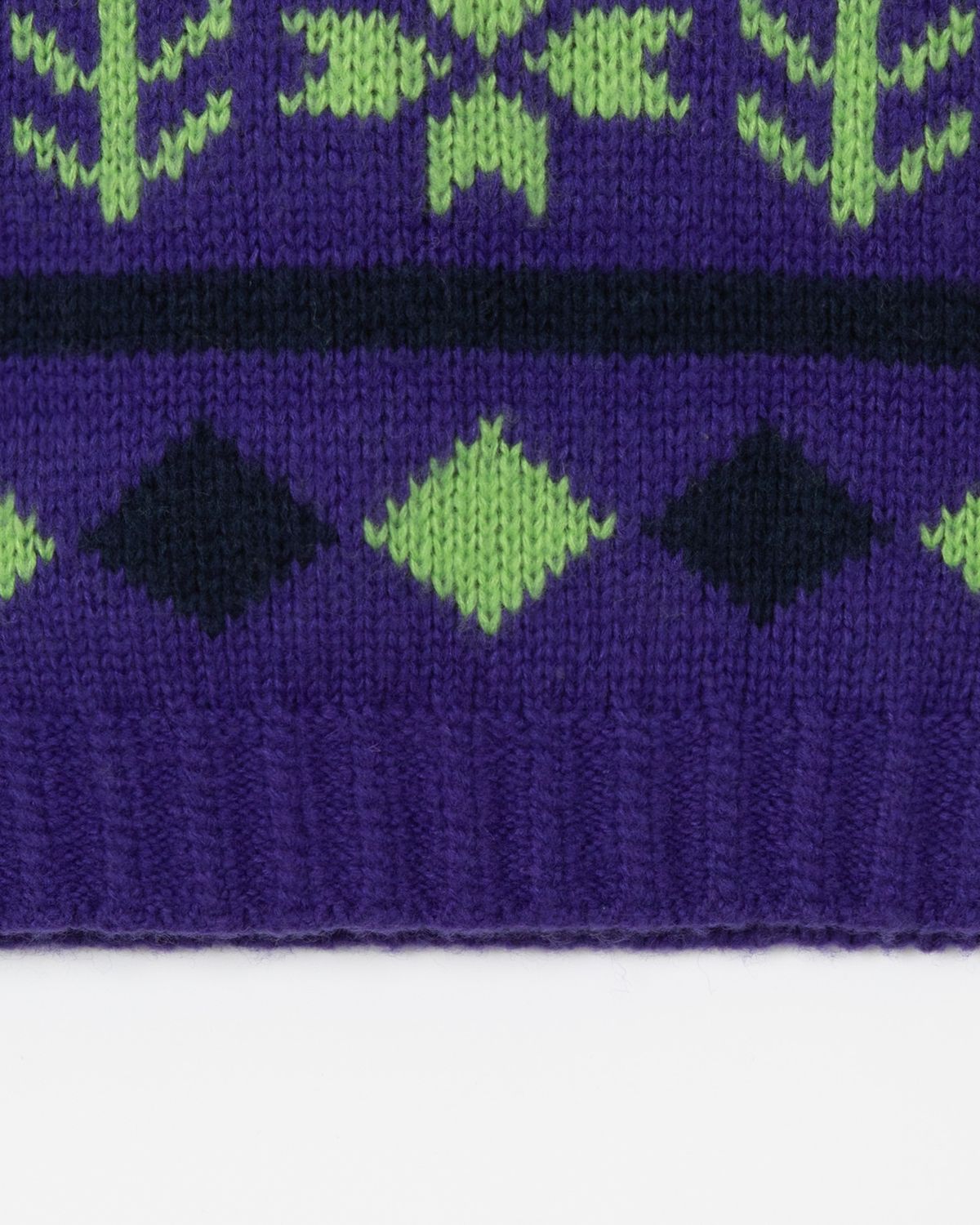 디앤드퀘스천(THEENDQUESTION) Snow jacquard knit top / PURPLE