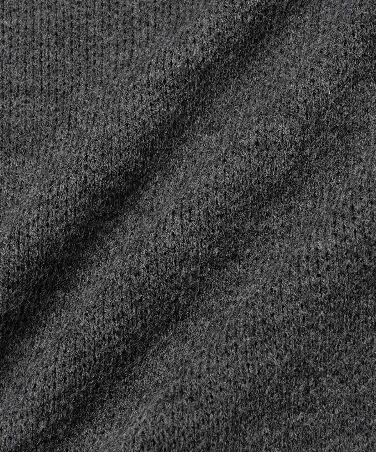 브라운브레스(BROWNBREATH) TAG KNIT HOOD ZIP UP - CHARCOAL