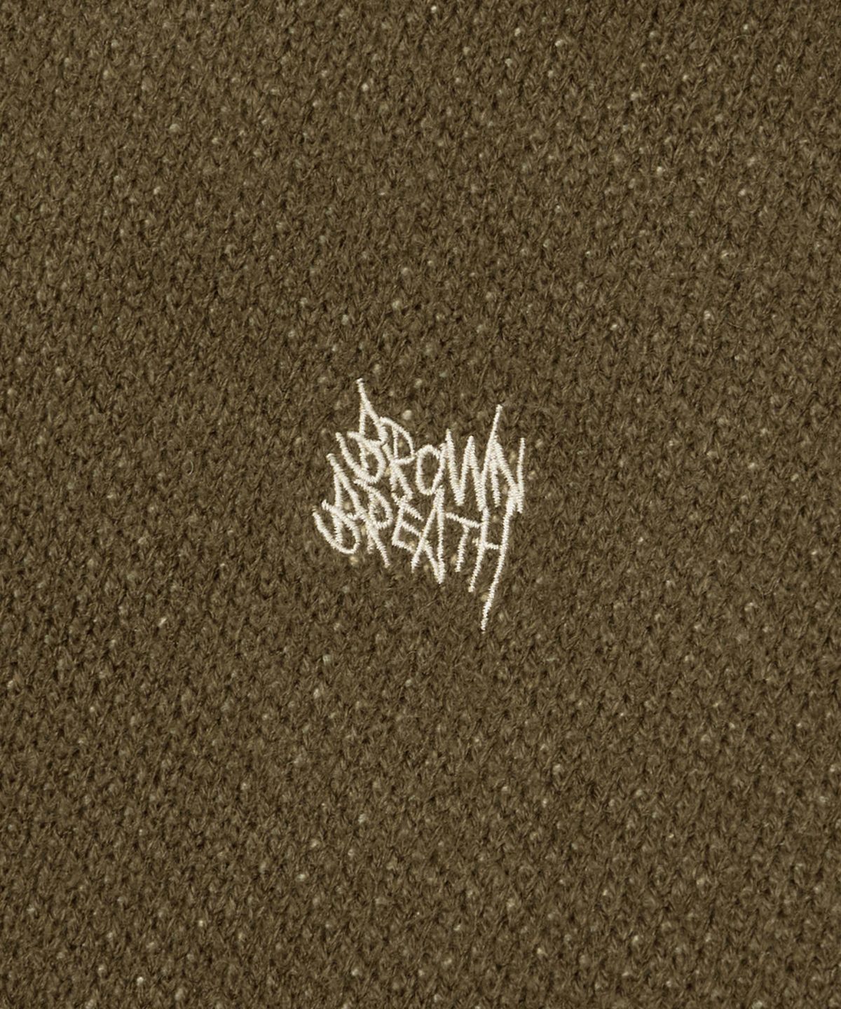 브라운브레스(BROWNBREATH) TAG KNIT HOOD ZIP UP - BROWN