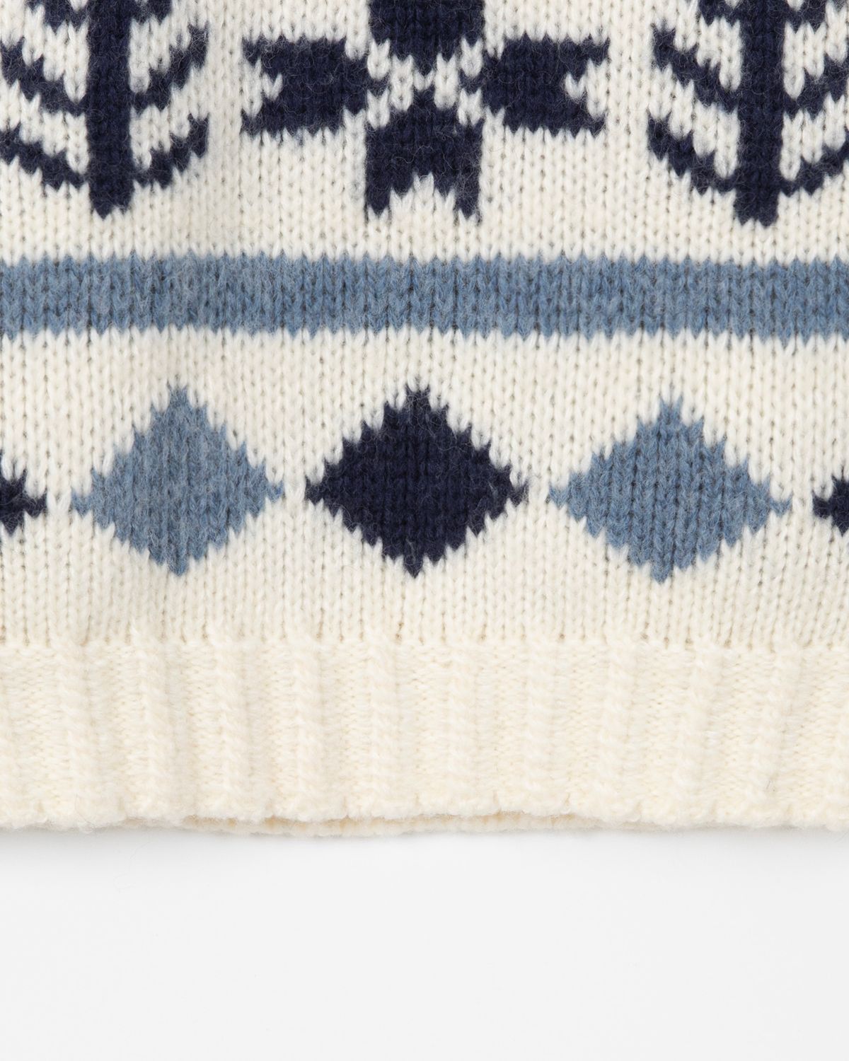 디앤드퀘스천(THEENDQUESTION) Snow jacquard knit top / IVORY