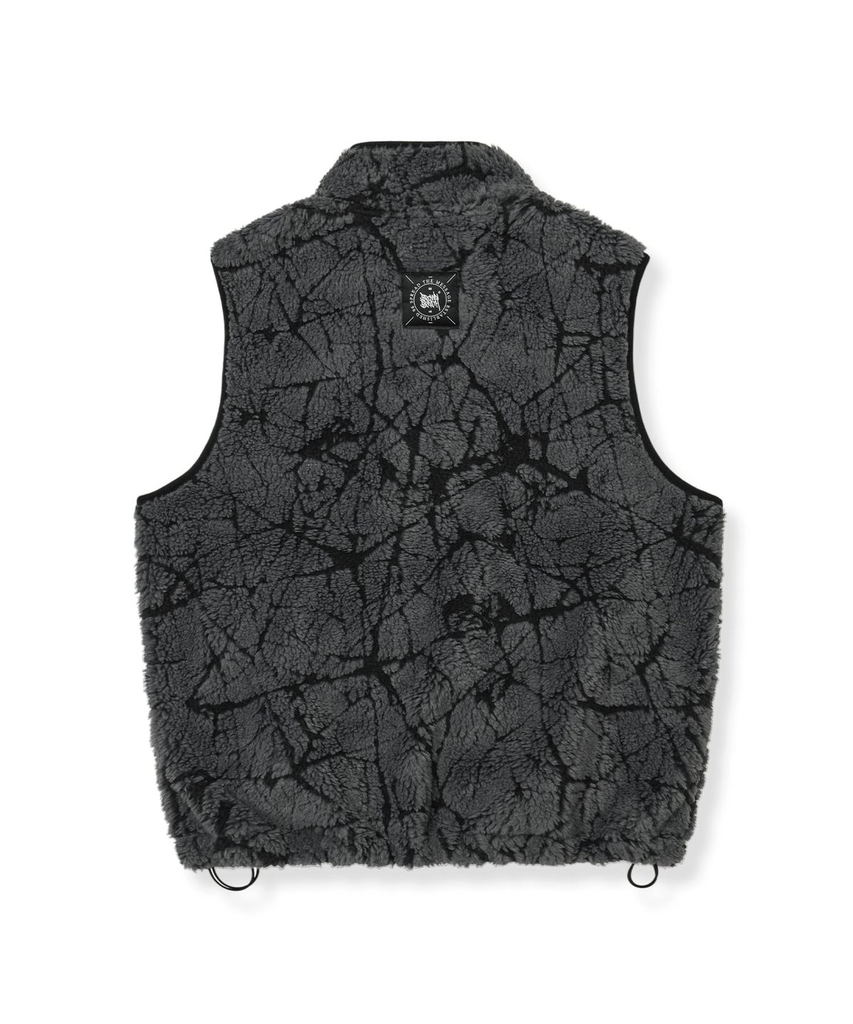 브라운브레스(BROWNBREATH) SPRAWL FLEECE PATTERN VEST - CHARCOAL