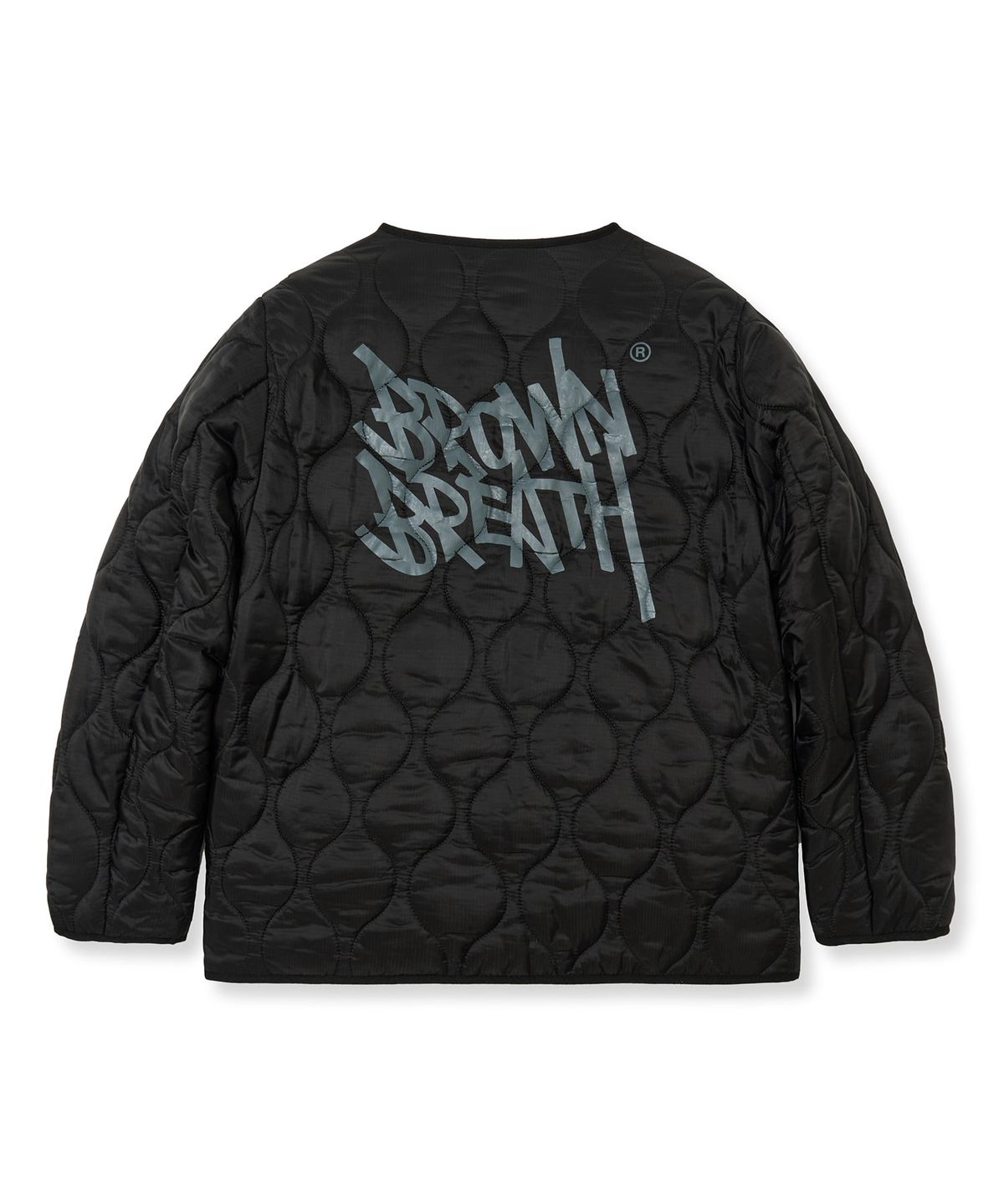브라운브레스(BROWNBREATH) TAG QUILTED JACKET - BLACK