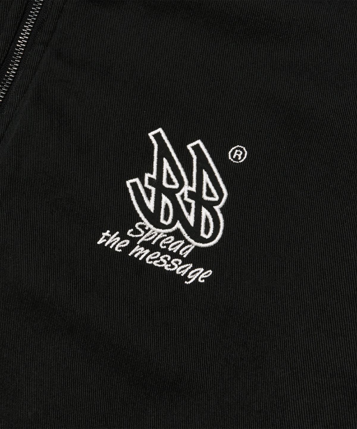 브라운브레스(BROWNBREATH) BB TWILL WASHED HOOD ZIP UP - BLACK