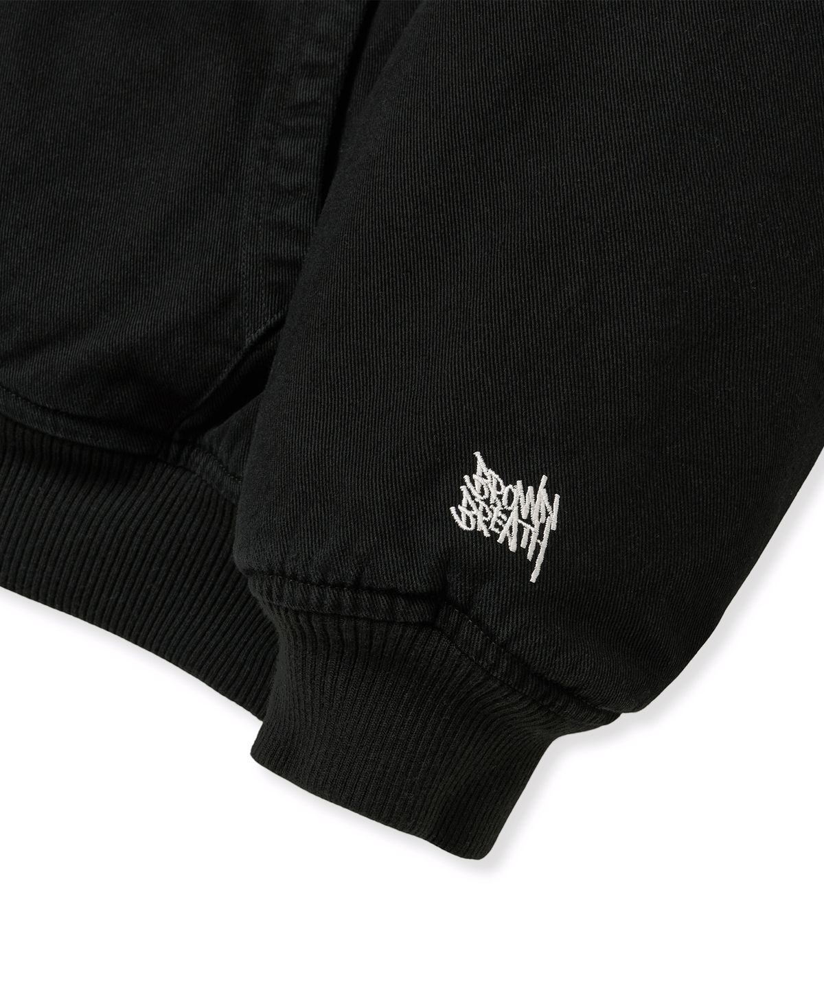 브라운브레스(BROWNBREATH) BB TWILL WASHED HOOD ZIP UP - BLACK
