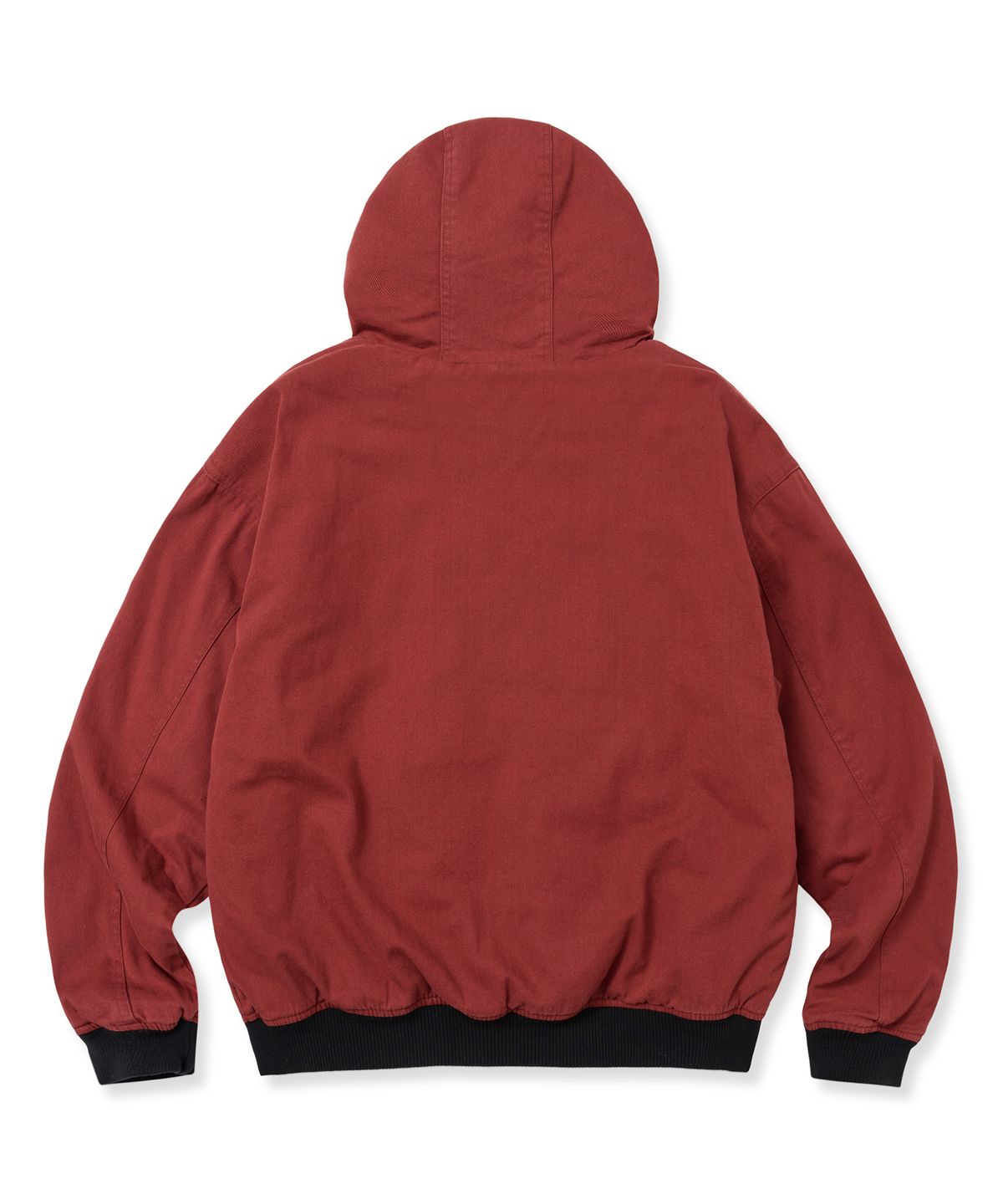 브라운브레스(BROWNBREATH) BB TWILL WASHED HOOD ZIP UP - BURGUNDY