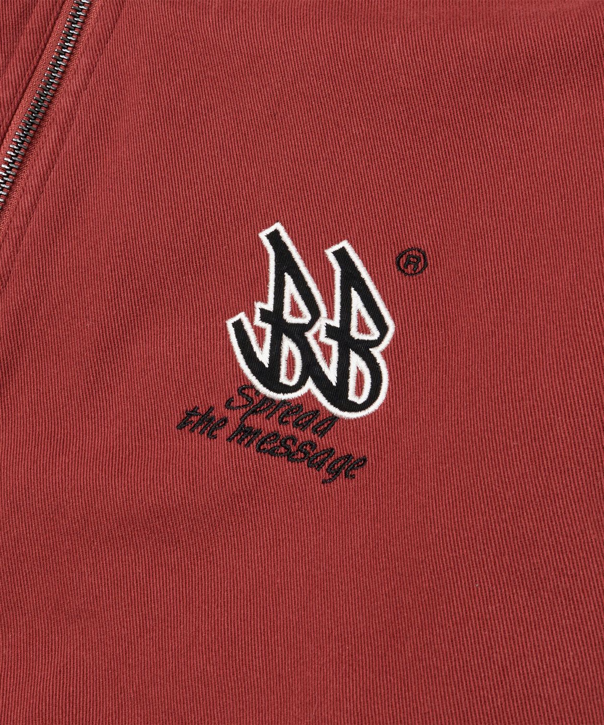 브라운브레스(BROWNBREATH) BB TWILL WASHED HOOD ZIP UP - BURGUNDY