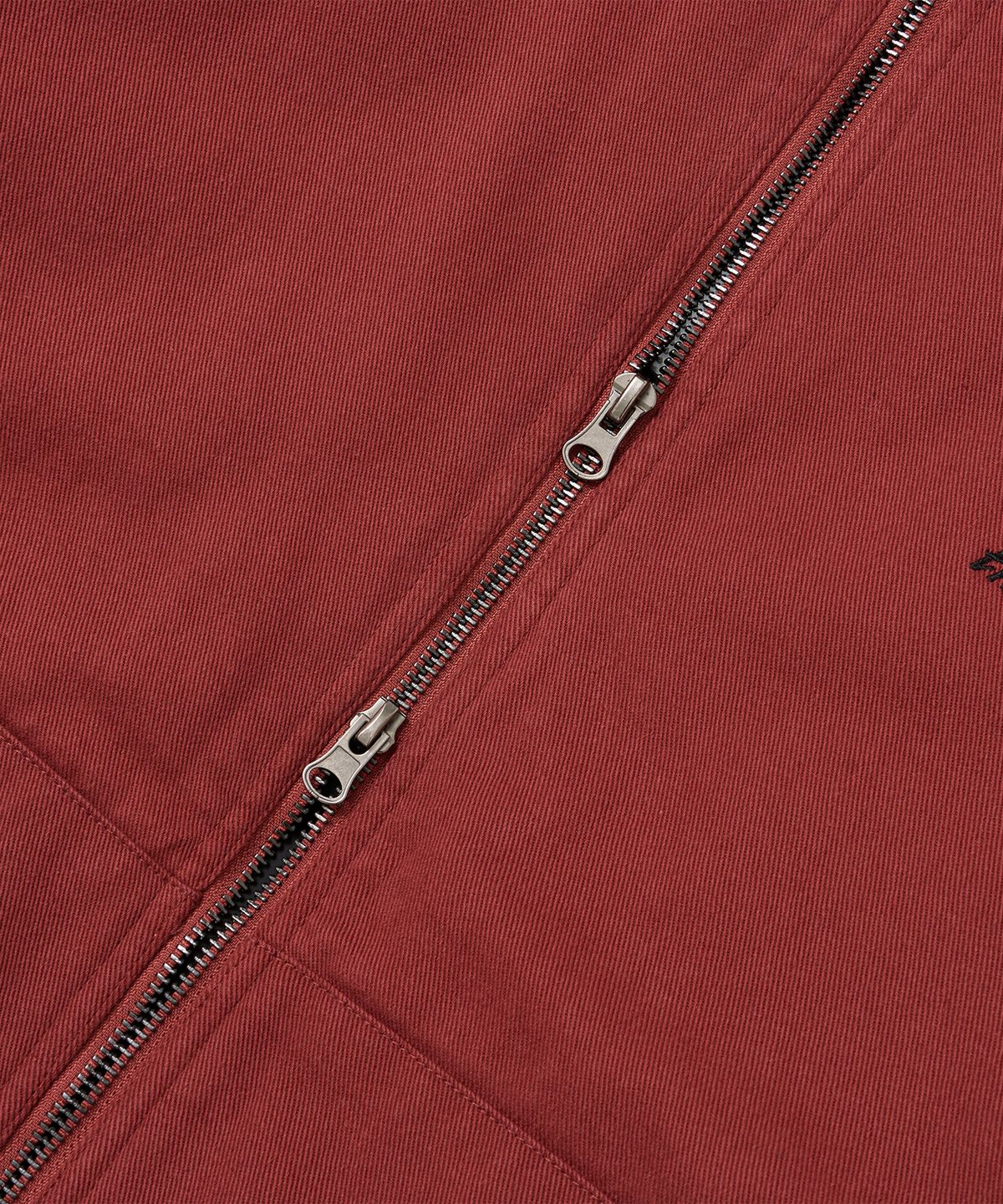 브라운브레스(BROWNBREATH) BB TWILL WASHED HOOD ZIP UP - BURGUNDY