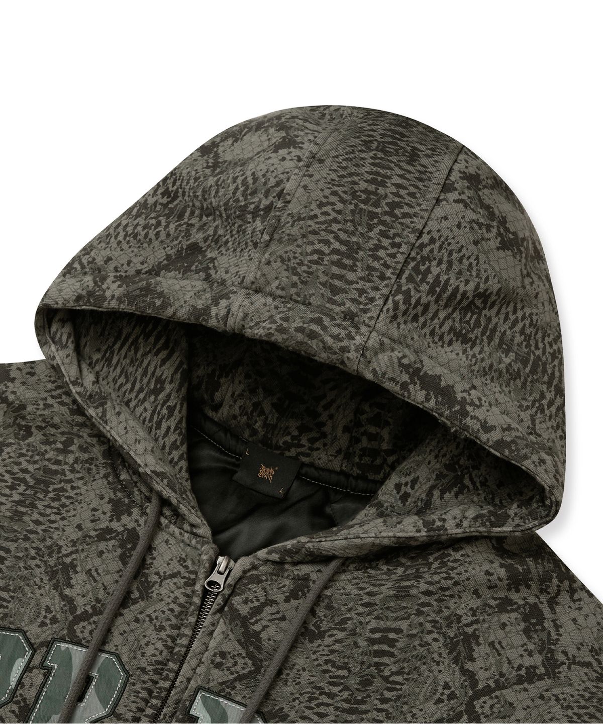 브라운브레스(BROWNBREATH) SPREAD PADDED HOOD ZIP UP - CHARCOAL