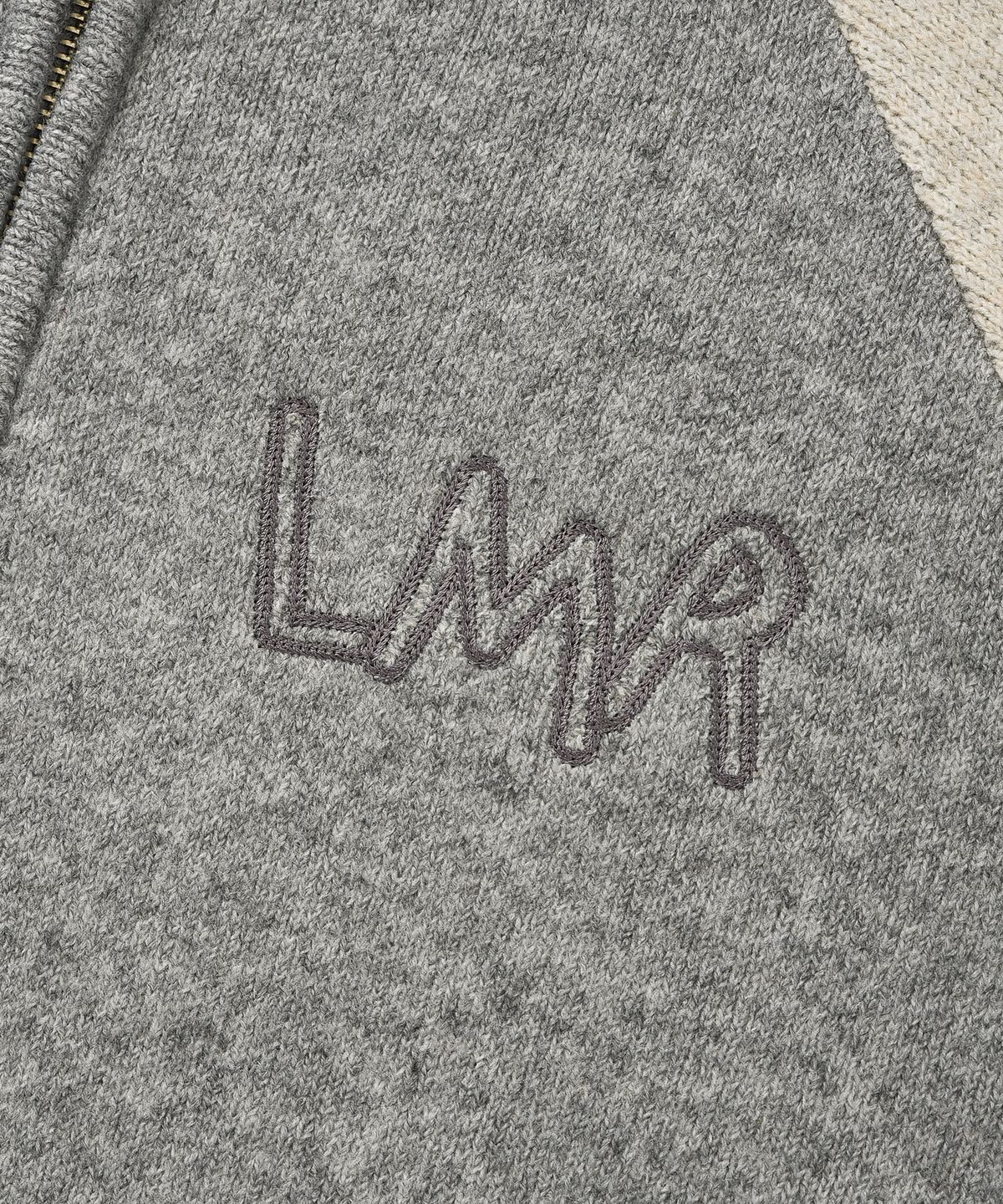 엘엠알(LMR) 드로잉 그래픽 니트 후드 집업 GREY