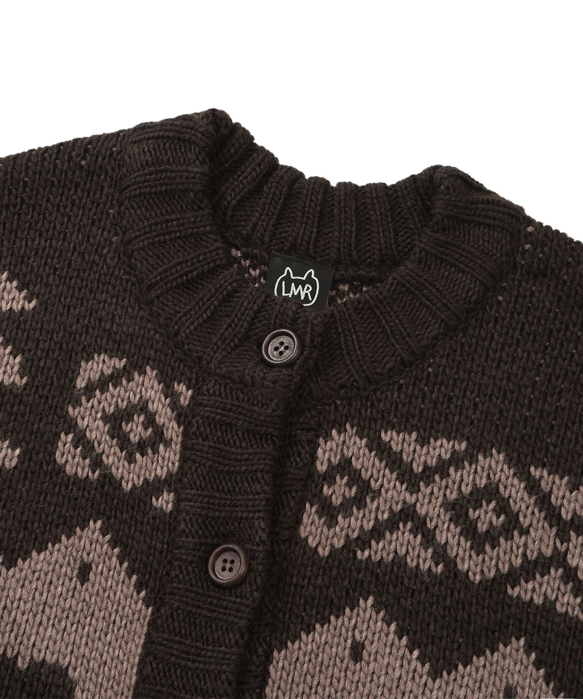 엘엠알(LMR) 샹뇽이 헤비 노르딕 가디건 DARK BROWN