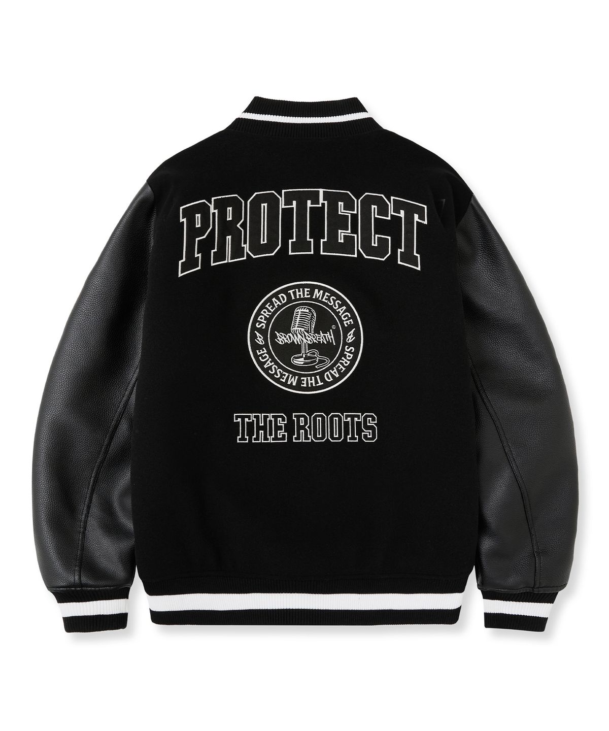 브라운브레스(BROWNBREATH) BB VARSITY JACKET - BLACK