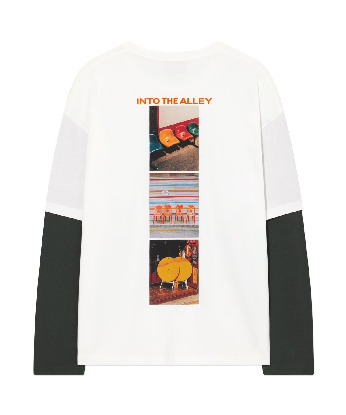 커버낫(COVERNAT) [커버낫 X 요시고] 플라스틱 스틸 라이프 레이어드 롱슬리브 Off White