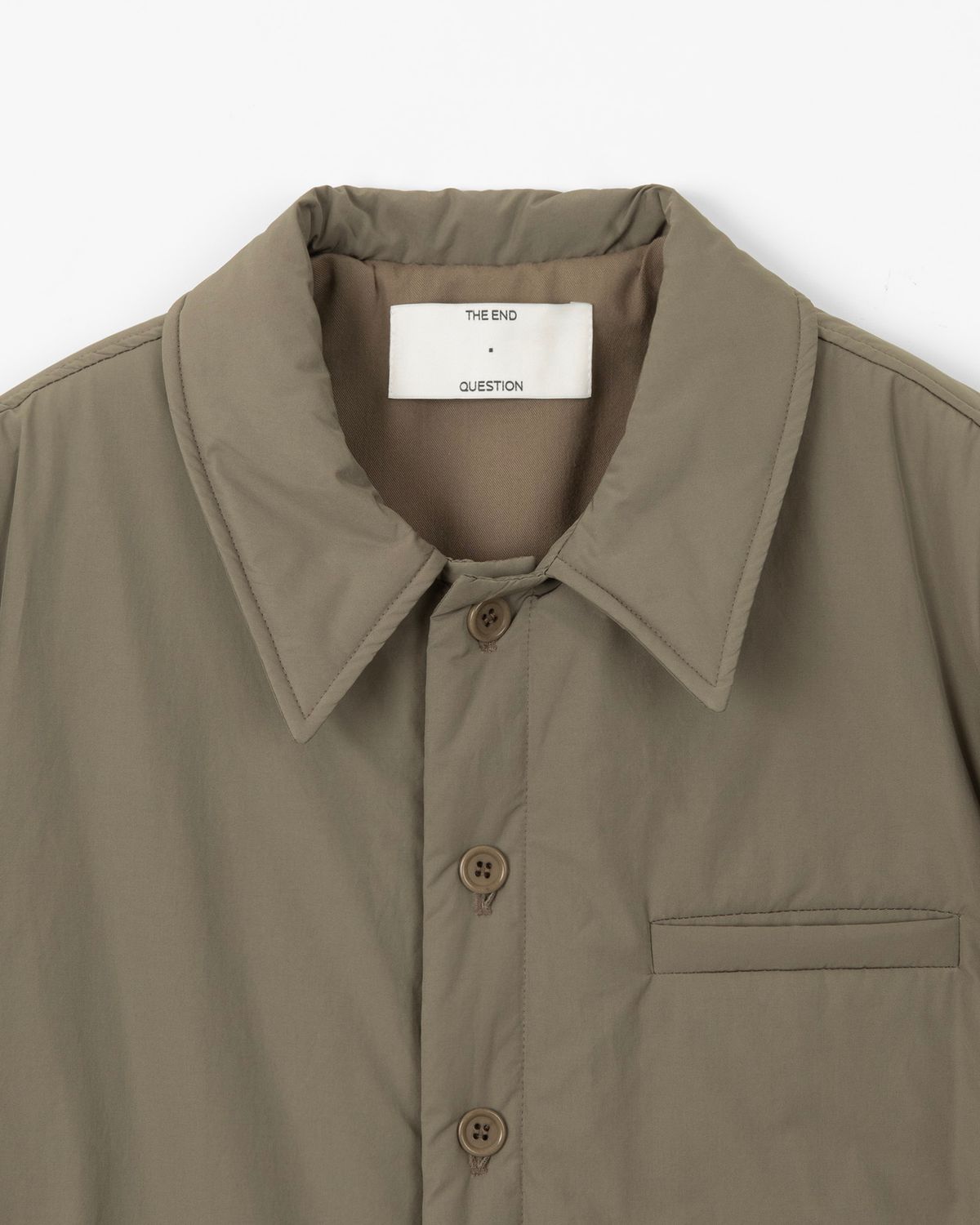 디앤드퀘스천(THEENDQUESTION) Padded shirt jacket / KHAKI