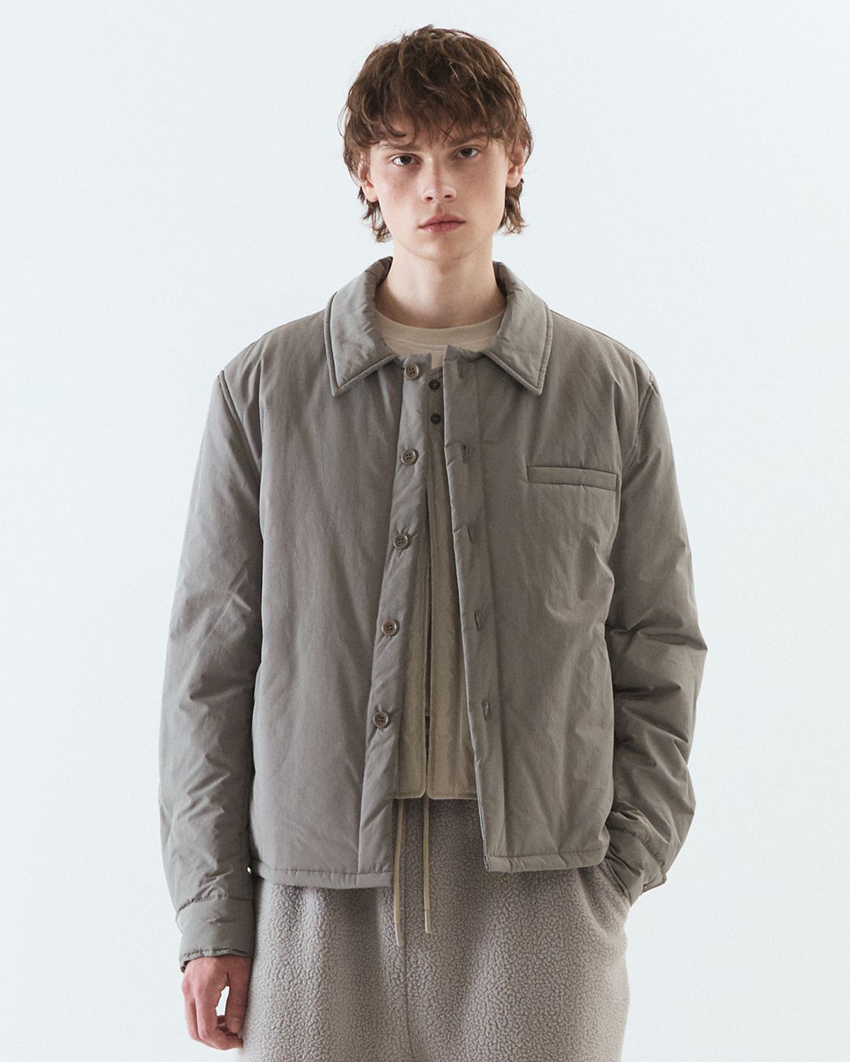 디앤드퀘스천(THEENDQUESTION) Padded shirt jacket / KHAKI