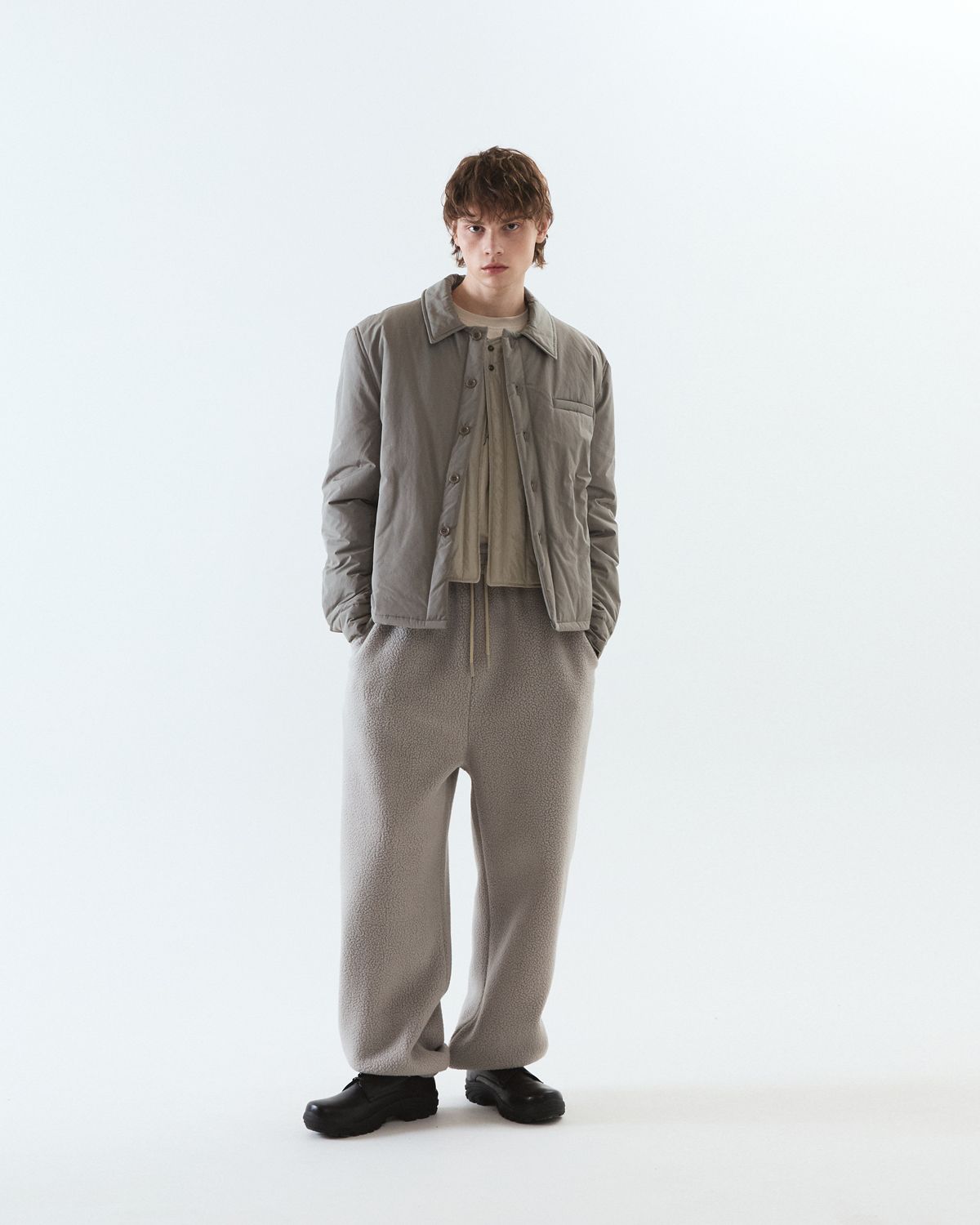 디앤드퀘스천(THEENDQUESTION) Padded shirt jacket / KHAKI
