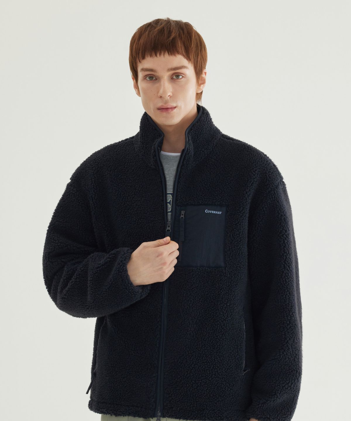 커버낫(COVERNAT) 쉐르파 자켓 Dark Navy