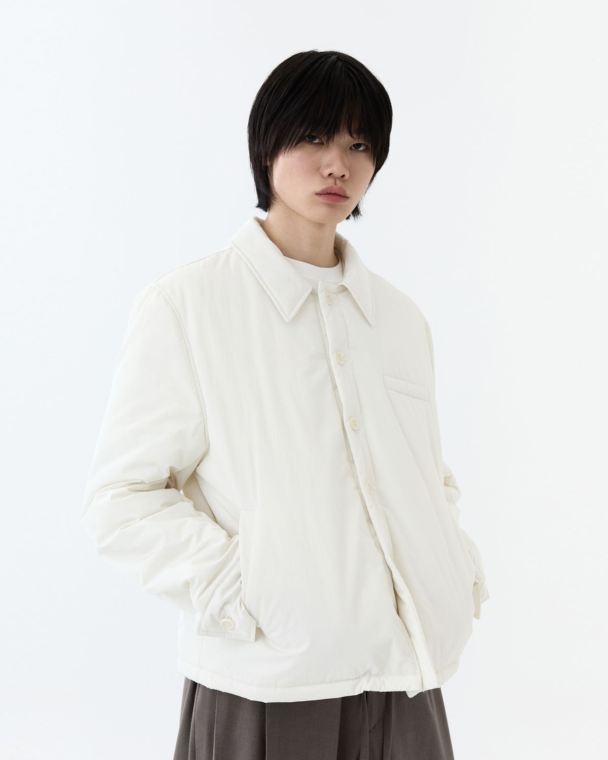 디앤드퀘스천(THEENDQUESTION) Padded shirt jacket / IVORY