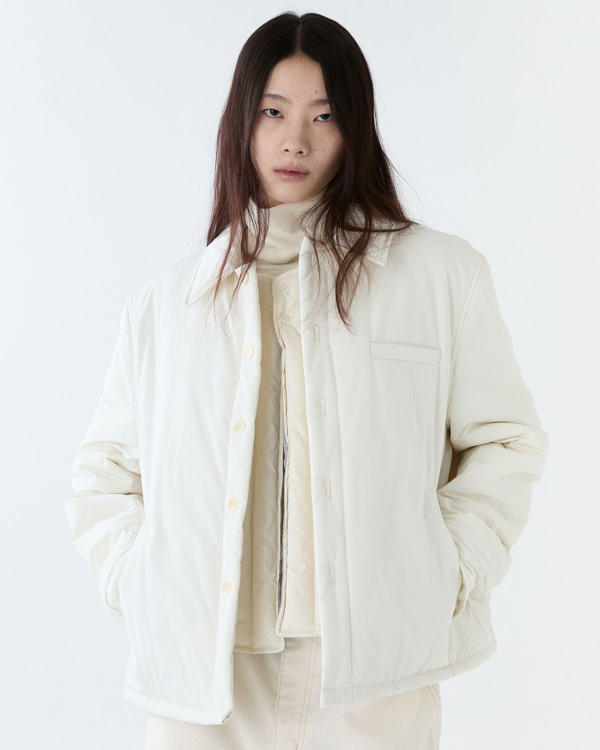 디앤드퀘스천(THEENDQUESTION) Padded shirt jacket / IVORY
