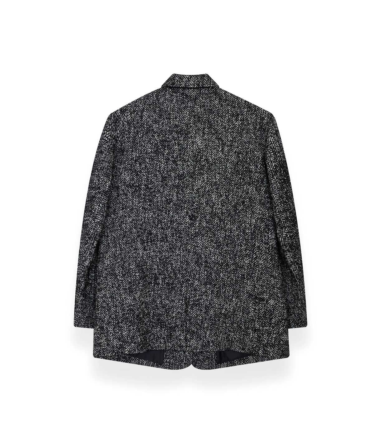 알포(R-4) R-0058 / LUX- HERRINGBONE BOX BLAZER(BLACK)