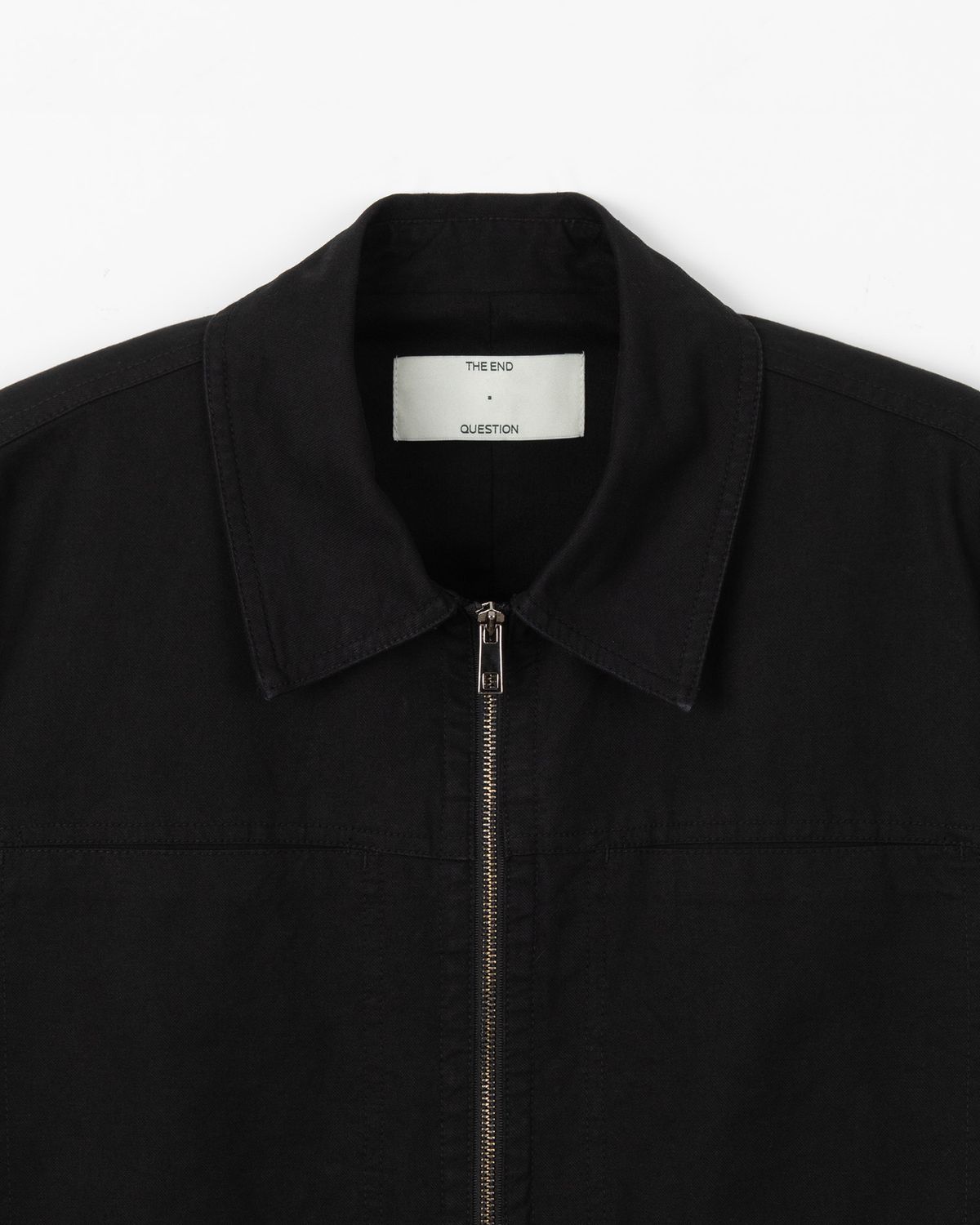 디앤드퀘스천(THEENDQUESTION) Pigment washed jumper / BLACK