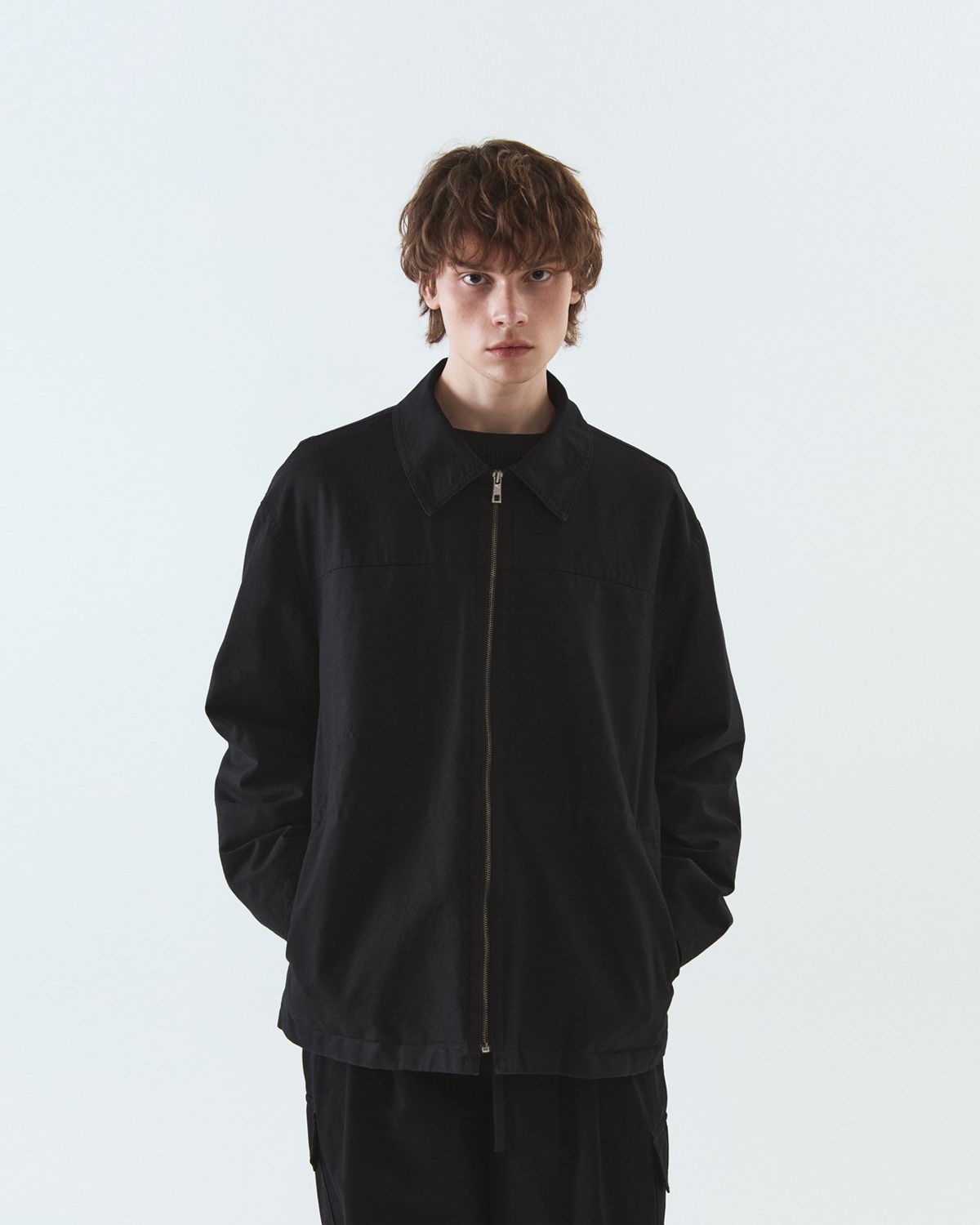 디앤드퀘스천(THEENDQUESTION) Pigment washed jumper / BLACK