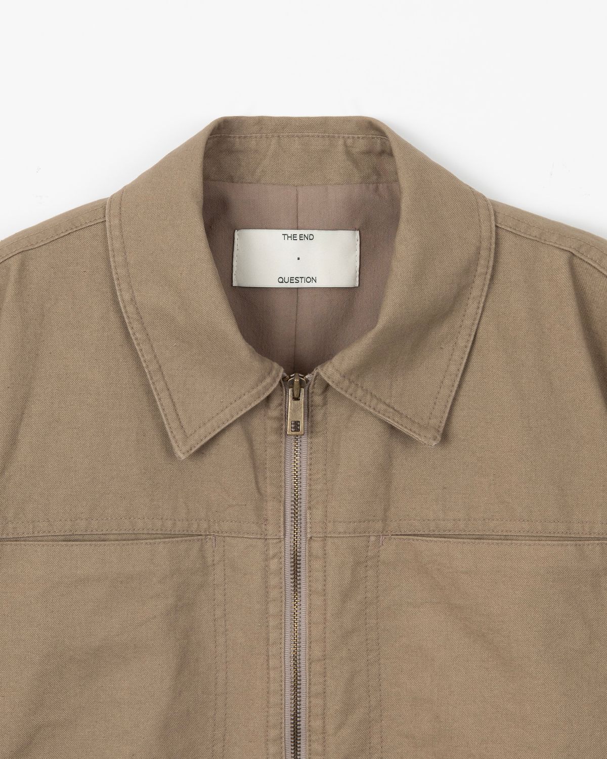 디앤드퀘스천(THEENDQUESTION) Pigment washed jumper / BEIGE