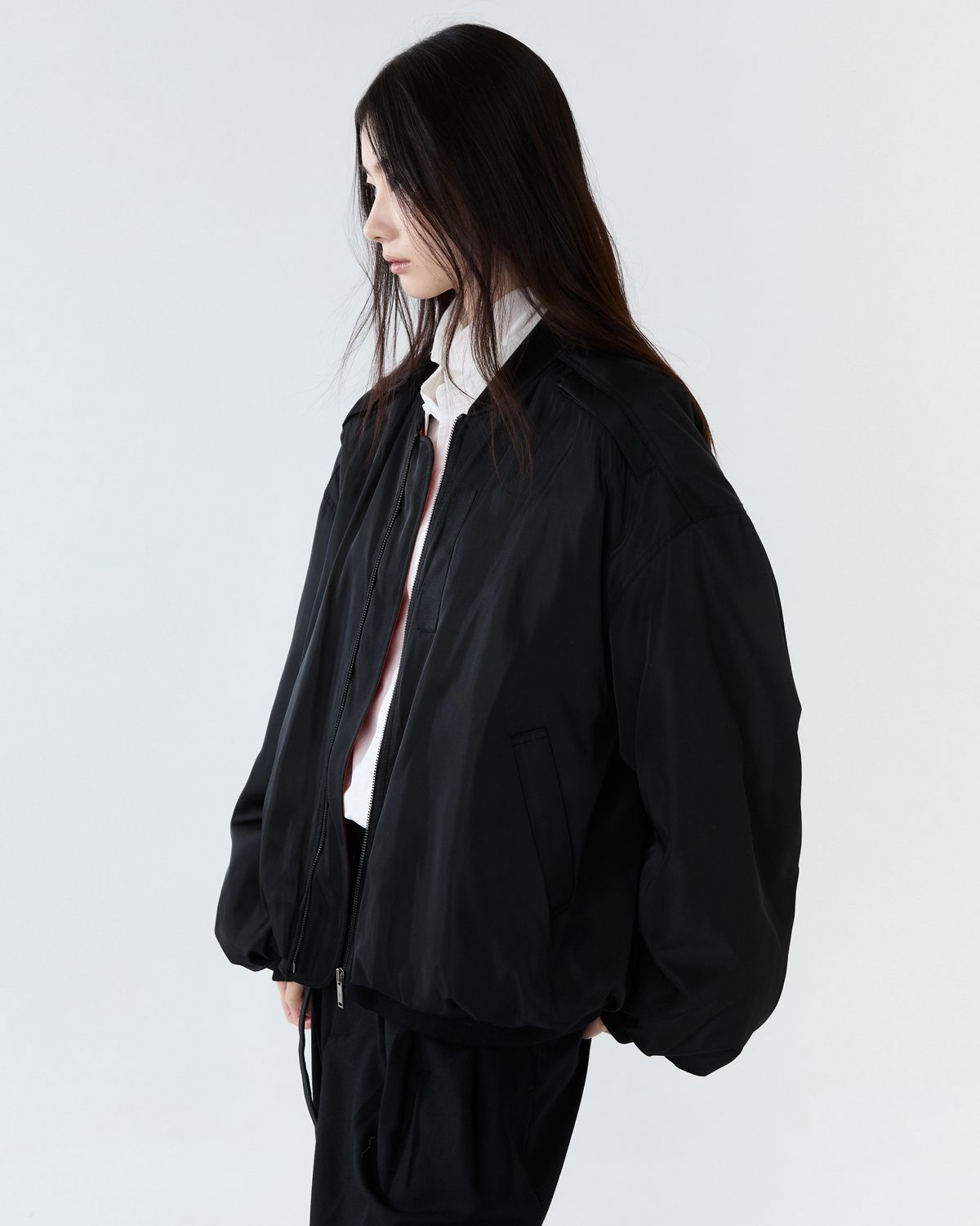 디앤드퀘스천(THEENDQUESTION) Balloon MA-1 jumper / BLACK