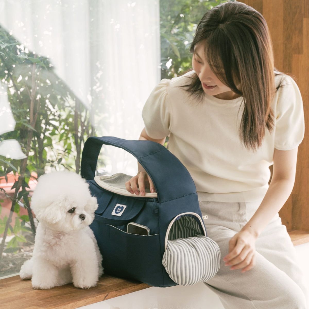 펫츠랜드(PETSLAND) 뉴스너그슬링백 이너쿠션세트 M-L
