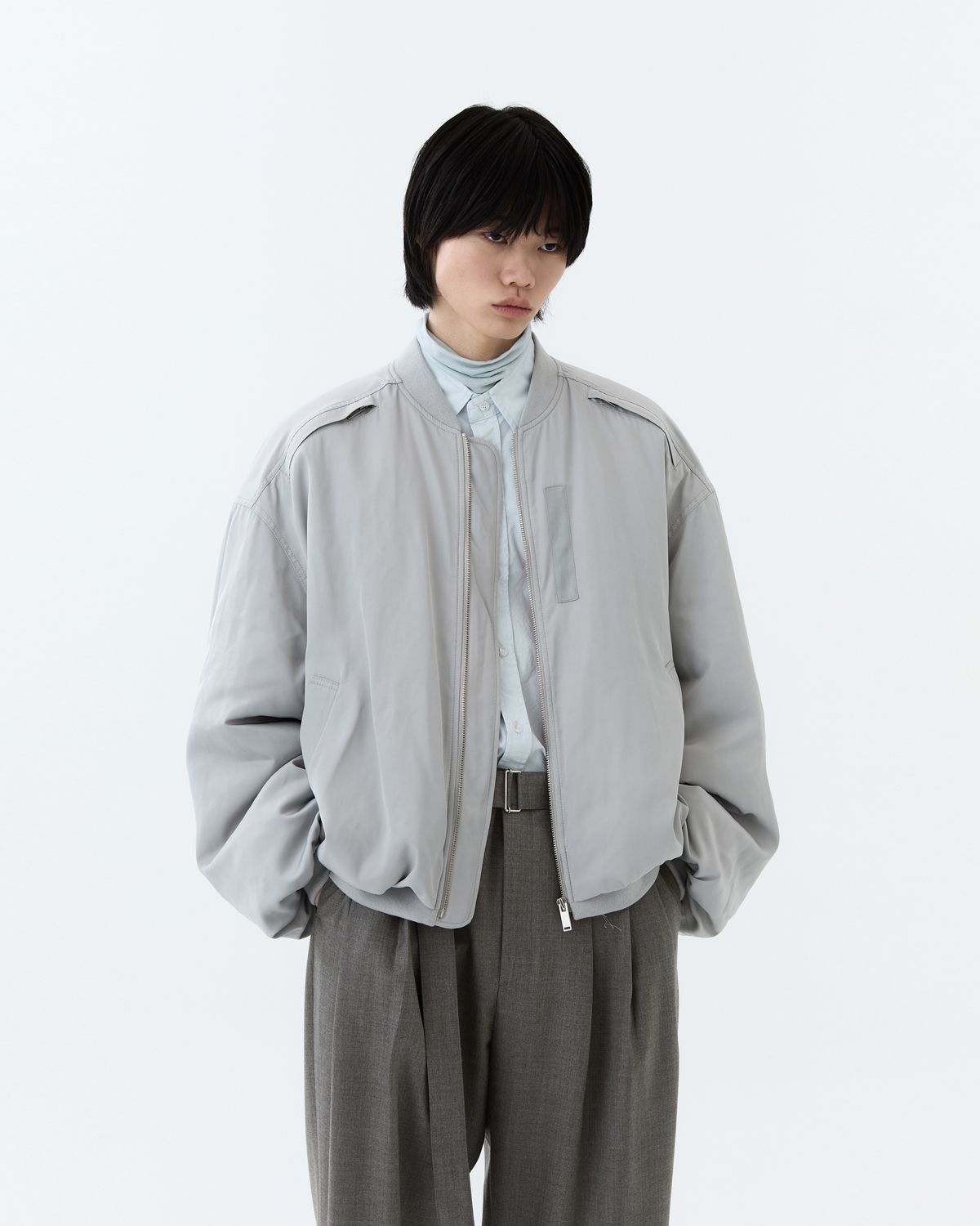 디앤드퀘스천(THEENDQUESTION) Balloon MA-1 jumper / GRAY