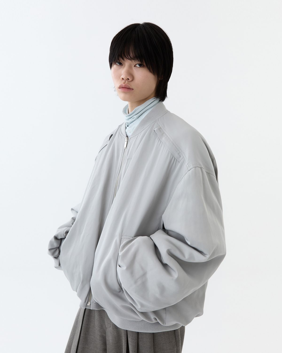 디앤드퀘스천(THEENDQUESTION) Balloon MA-1 jumper / GRAY