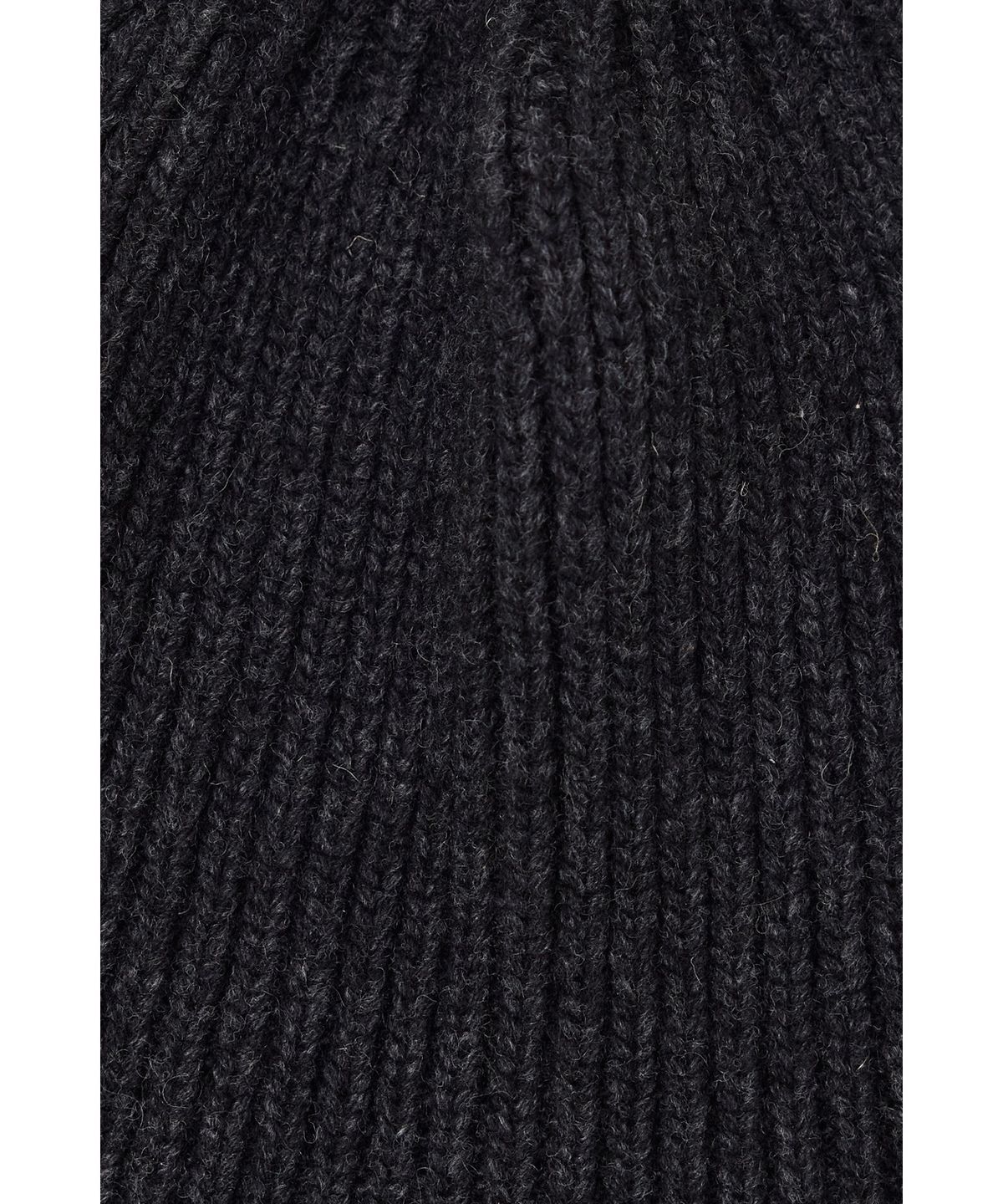 유스(YOUTH) Leather Trim Knit Beanie - Charcoal Grey