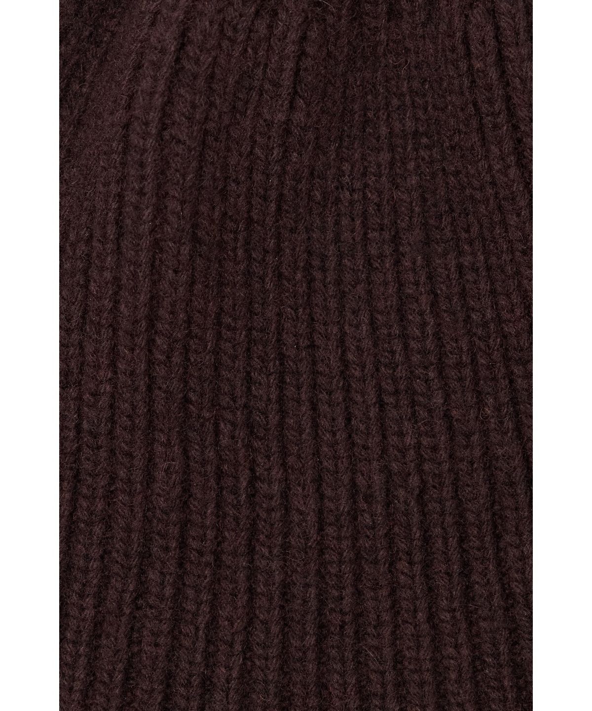 유스(YOUTH) Leather Trim Knit Beanie - Brown