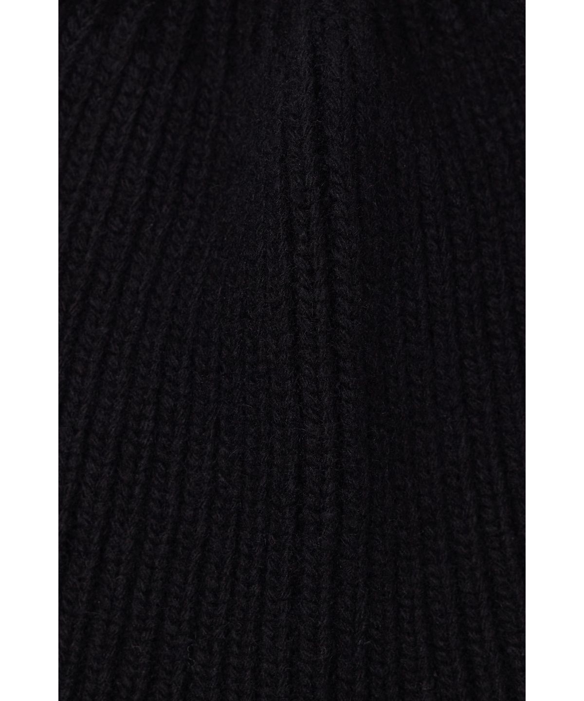 유스(YOUTH) Leather Trim Knit Beanie - Black